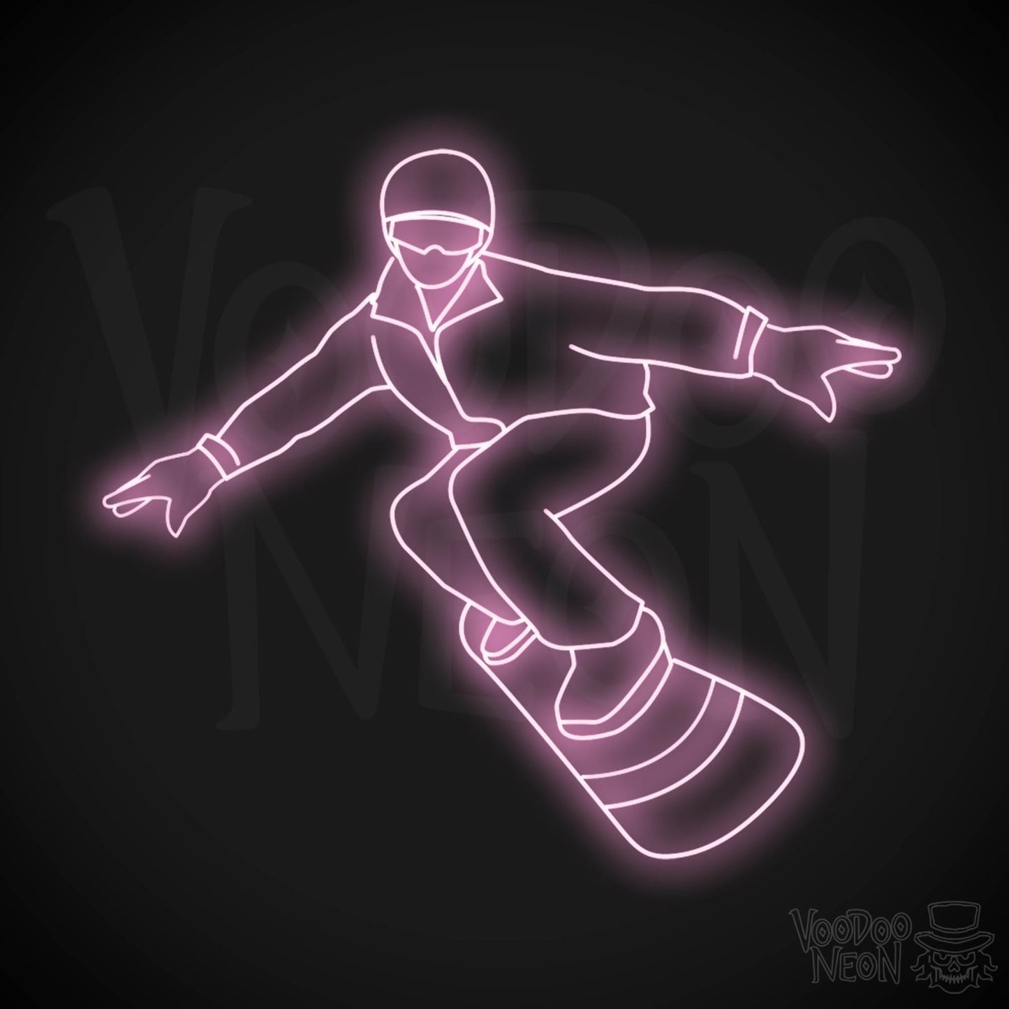 Snowboarding LED Neon - Light Pink