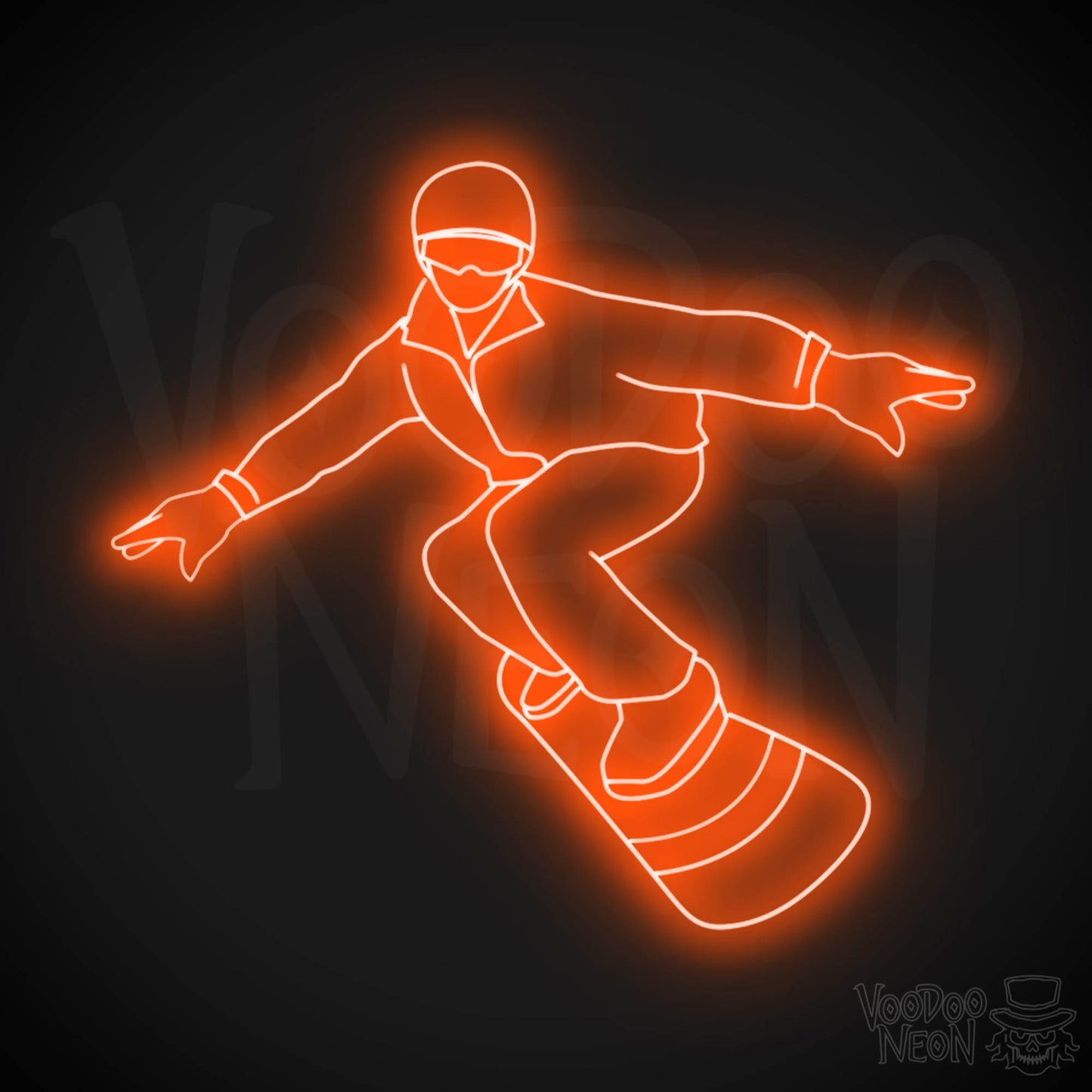 Snowboarding LED Neon - Orange