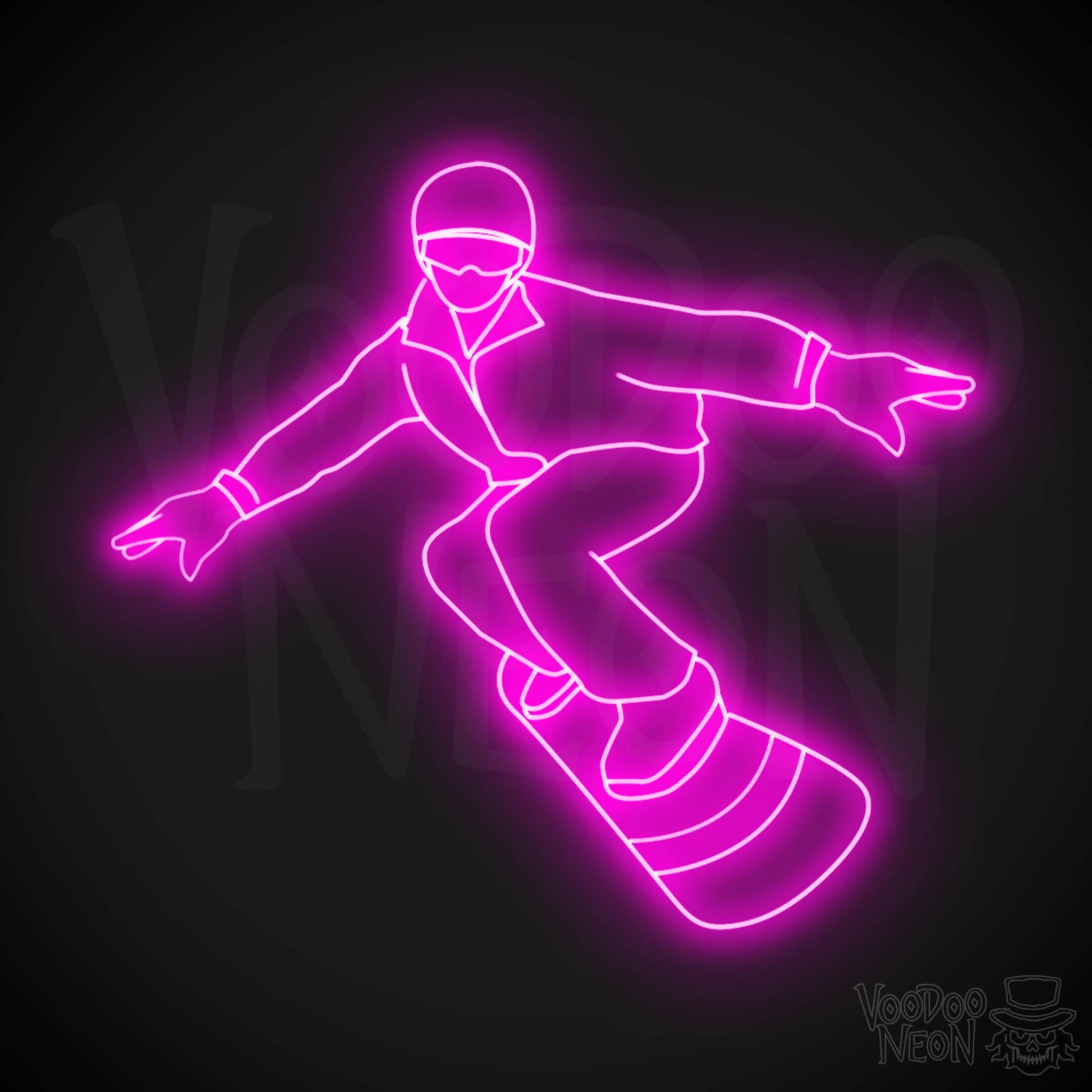 Snowboarding LED Neon - Pink