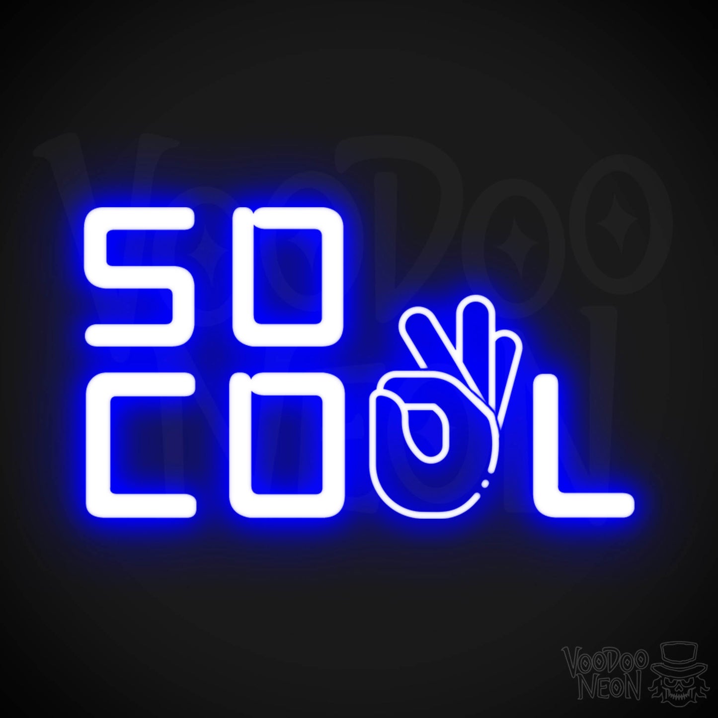 So Cool Neon Sign - Neon So Cool Sign - Cool Wall Art - Color Dark Blue