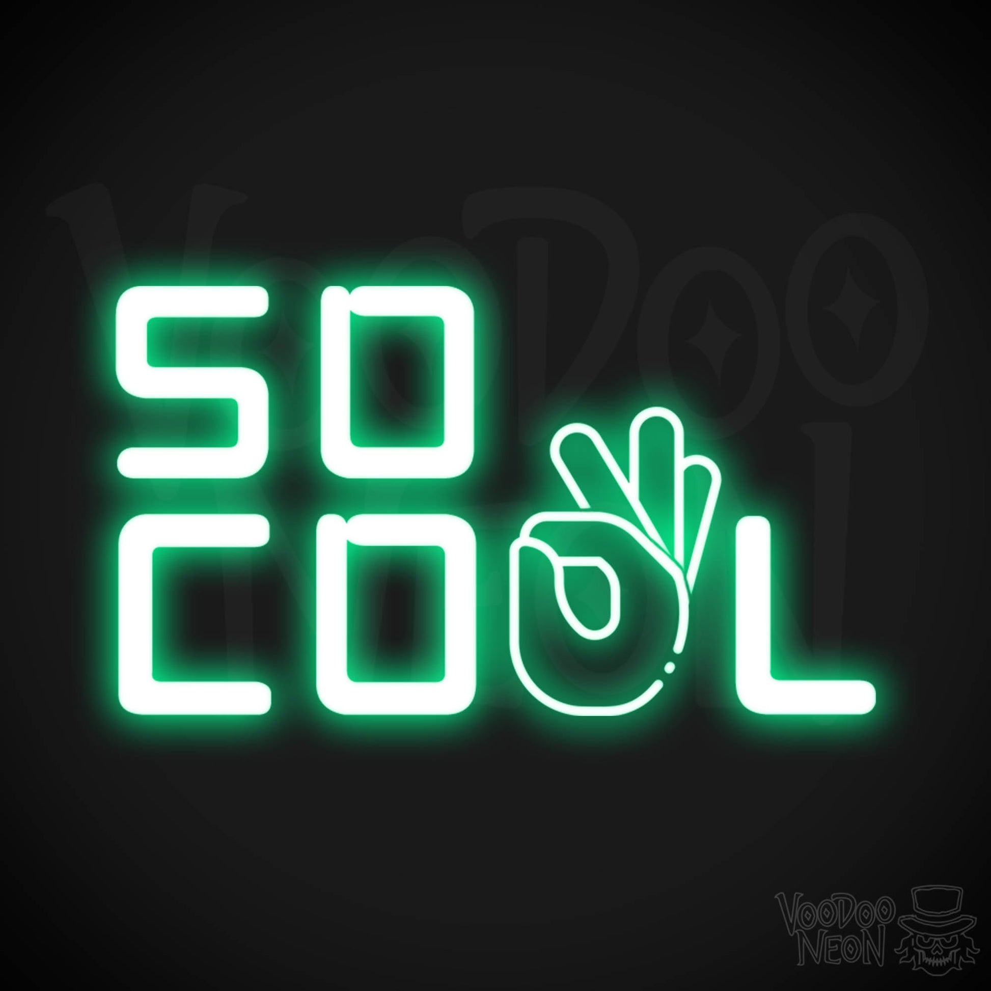 So Cool Neon Sign - Neon So Cool Sign - Cool Wall Art - Color Green