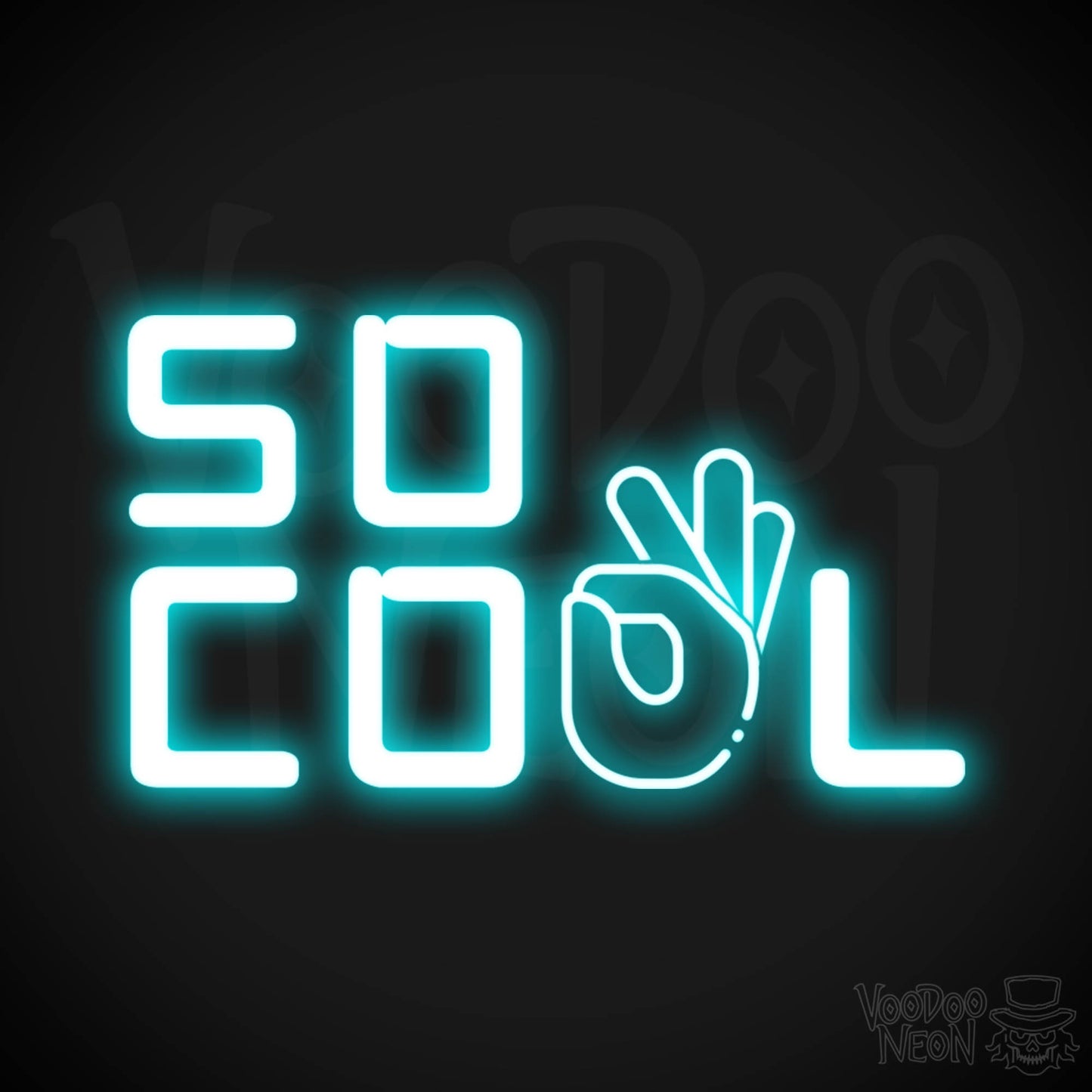 So Cool Neon Sign - Neon So Cool Sign - Cool Wall Art - Color Ice Blue