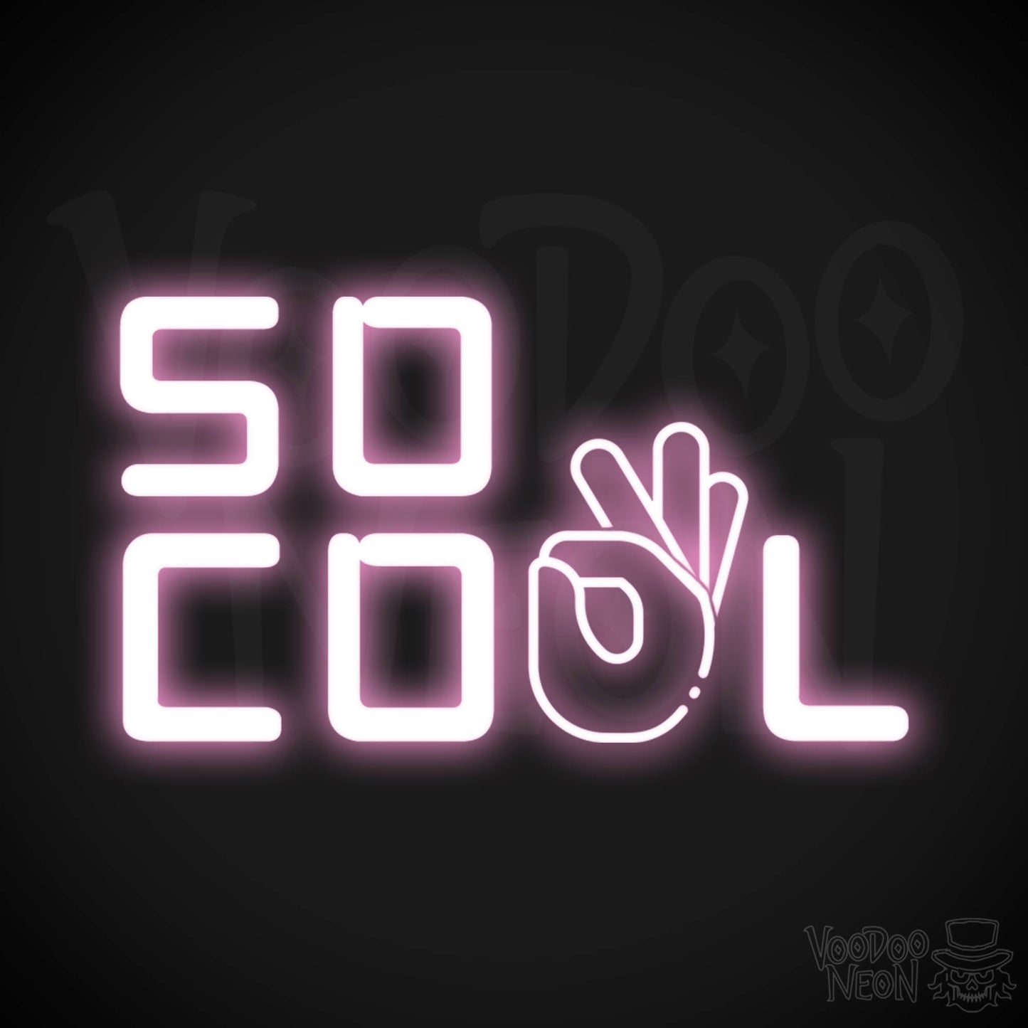 So Cool Neon Sign - Neon So Cool Sign - Cool Wall Art - Color Light Pink
