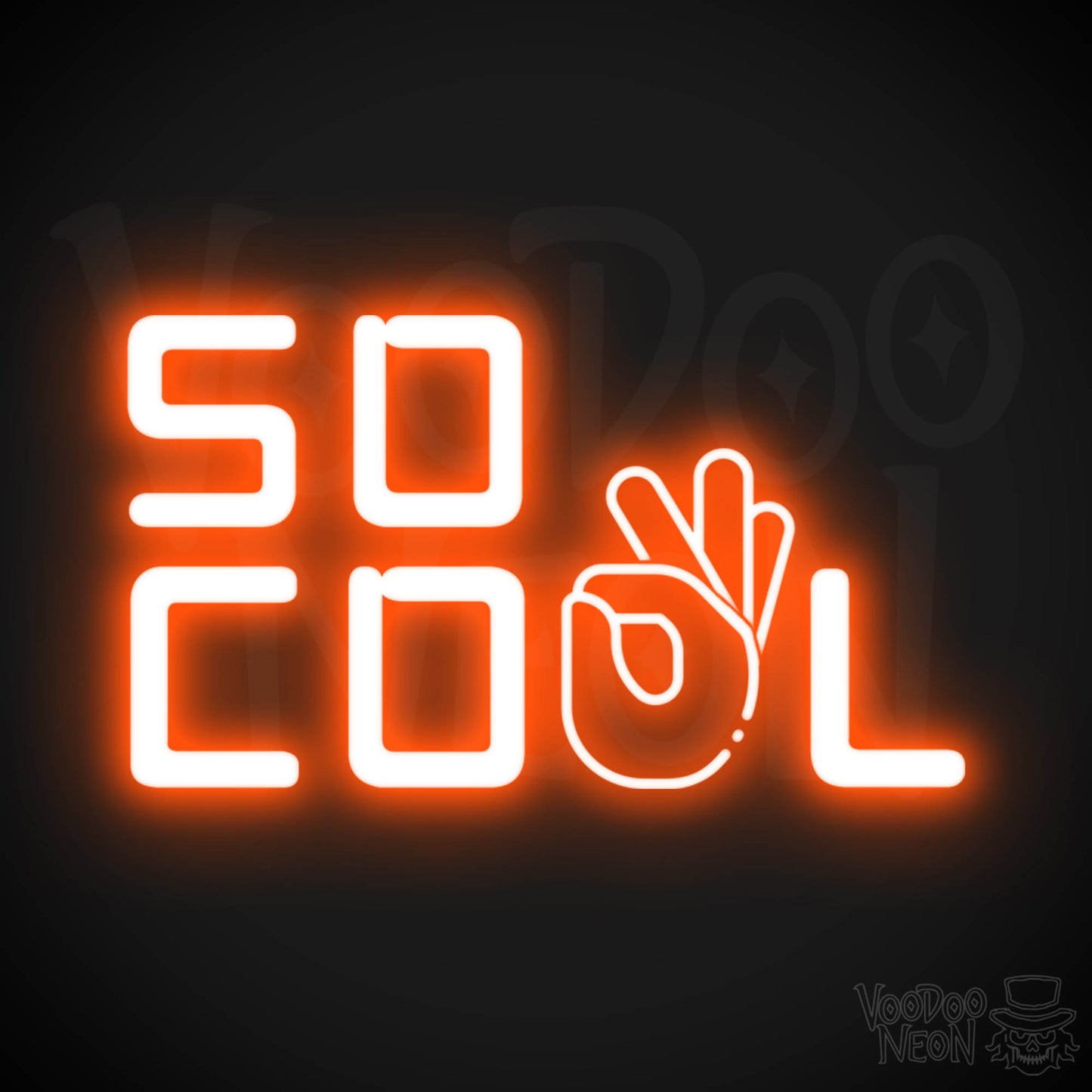 So Cool Neon Sign - Neon So Cool Sign - Cool Wall Art - Color Orange
