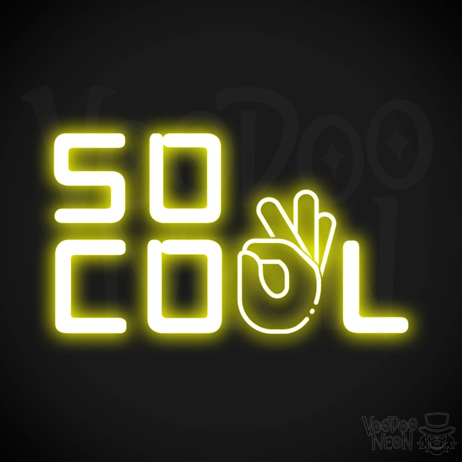 So Cool Neon Sign - Neon So Cool Sign - Cool Wall Art - Color Yellow
