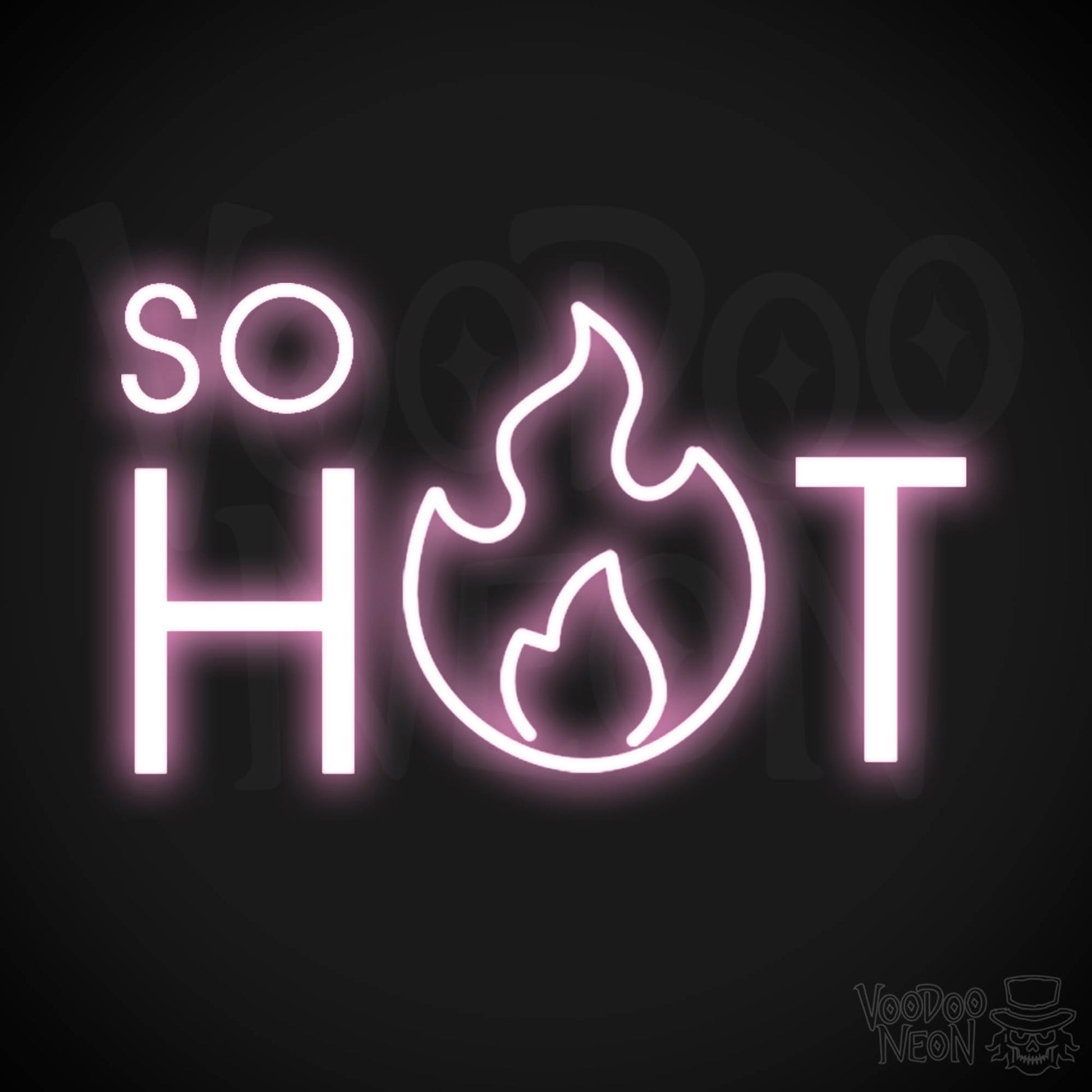 So Hot Neon Sign - Neon So Hot Sign - LED Neon Wall Art - Color Light Pink