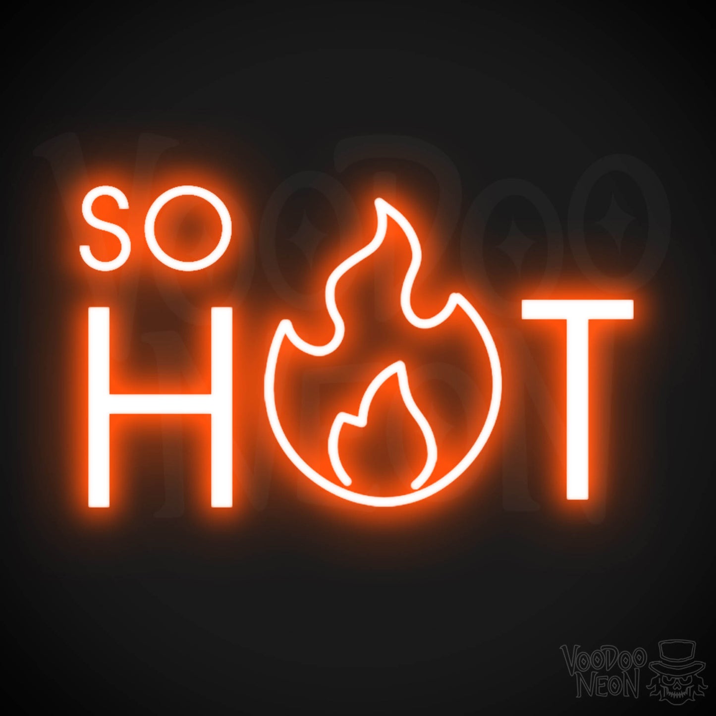 So Hot Neon Sign - Neon So Hot Sign - LED Neon Wall Art - Color Orange