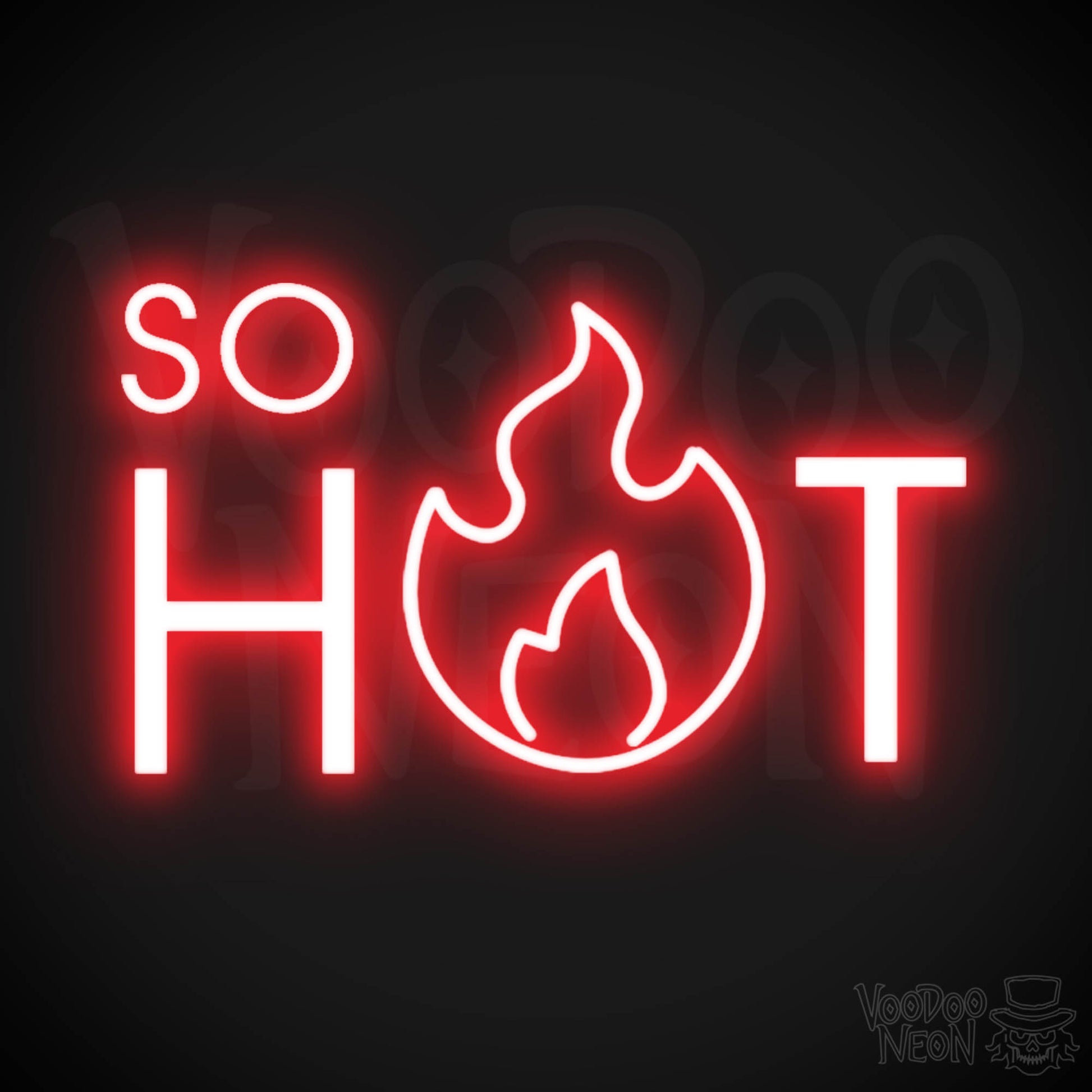 So Hot Neon Sign - Neon So Hot Sign - LED Neon Wall Art - Color Red