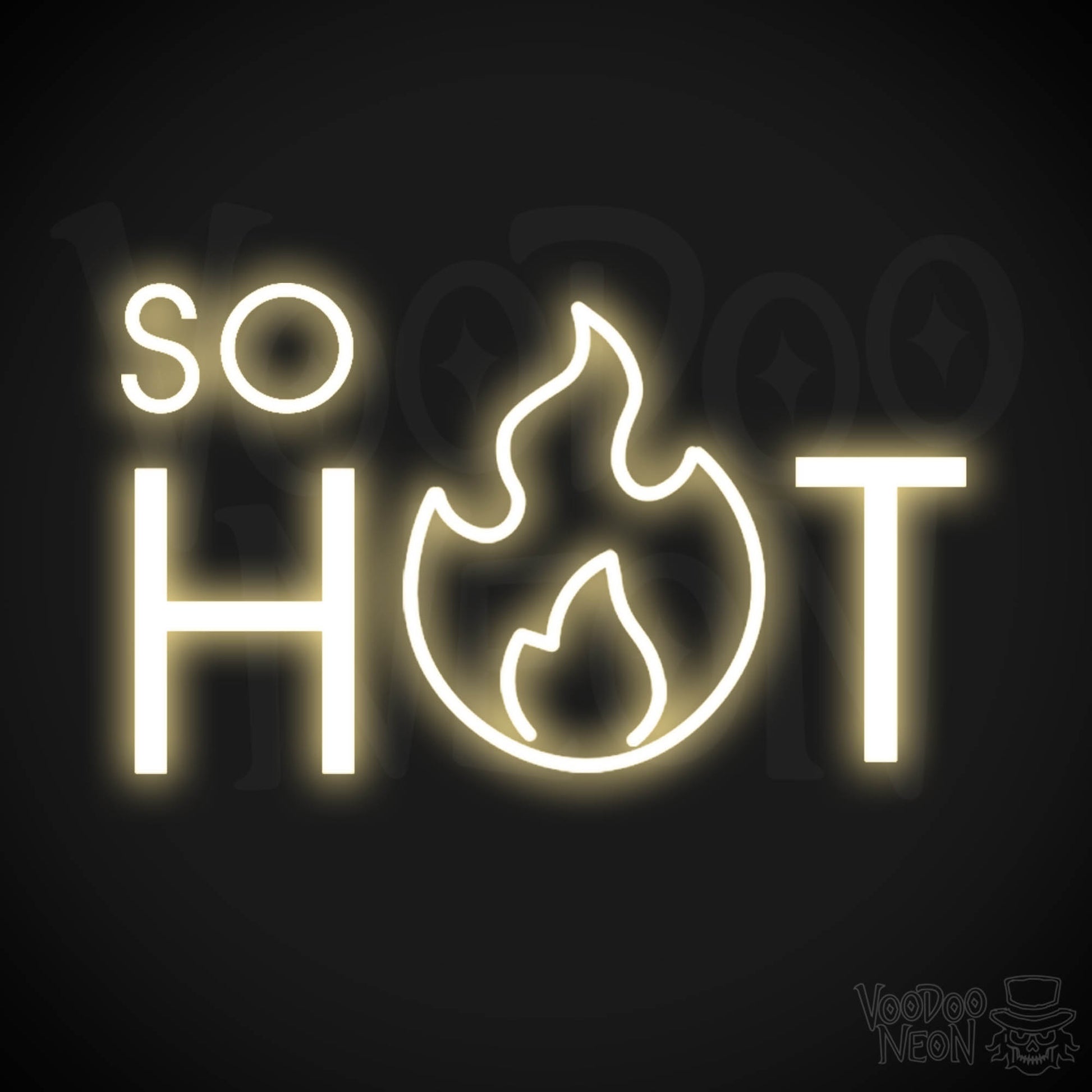 So Hot Neon Sign - Neon So Hot Sign - LED Neon Wall Art - Color Warm White