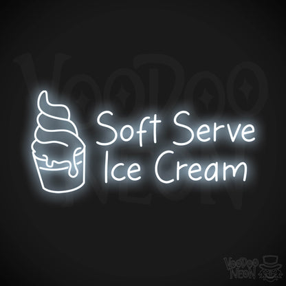 Soft Serve Ice Cream LED Neon - Cool White