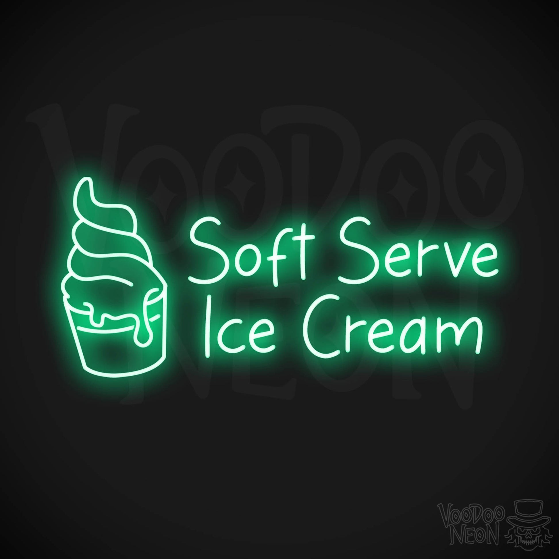 Soft Serve Ice Cream LED Neon - Green