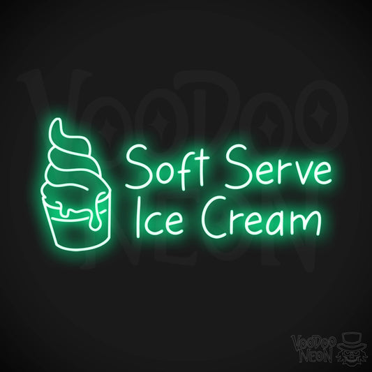 Soft Serve Ice Cream LED Neon - Green