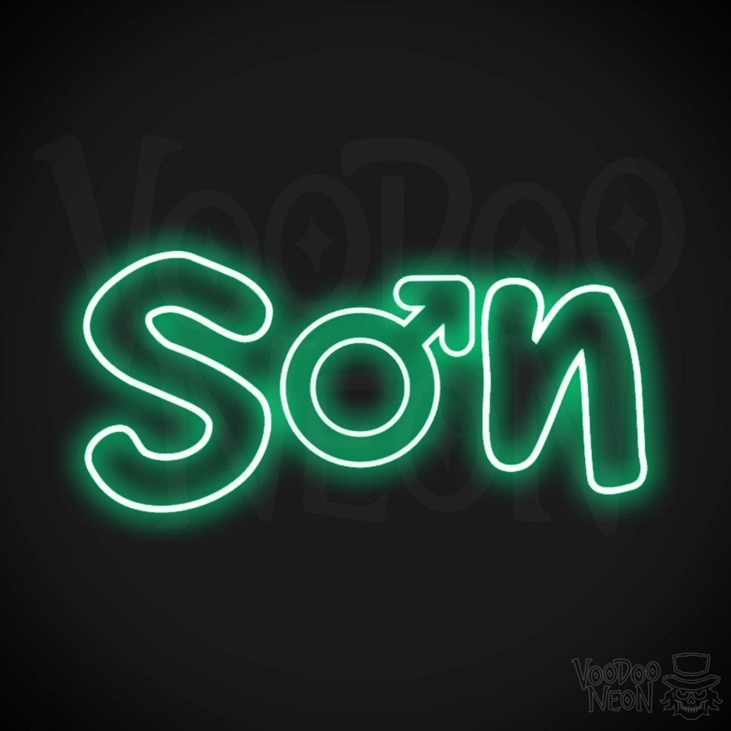 Son Neon Sign - Neon Son Sign - Kids Bedroom Signs - LED Wall Art - Color Green