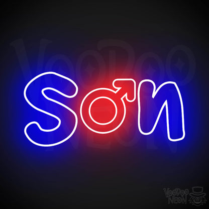 Son Neon Sign - Neon Son Sign - Kids Bedroom Signs - LED Wall Art - Color Multi-Color