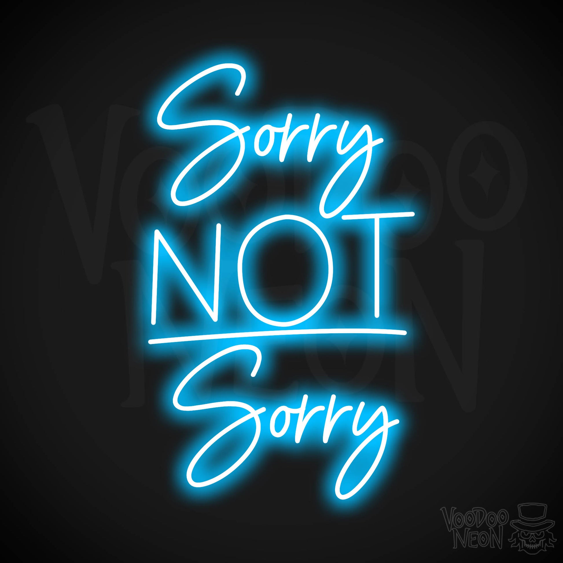 Sorry, Not Sorry LED Neon - Dark Blue