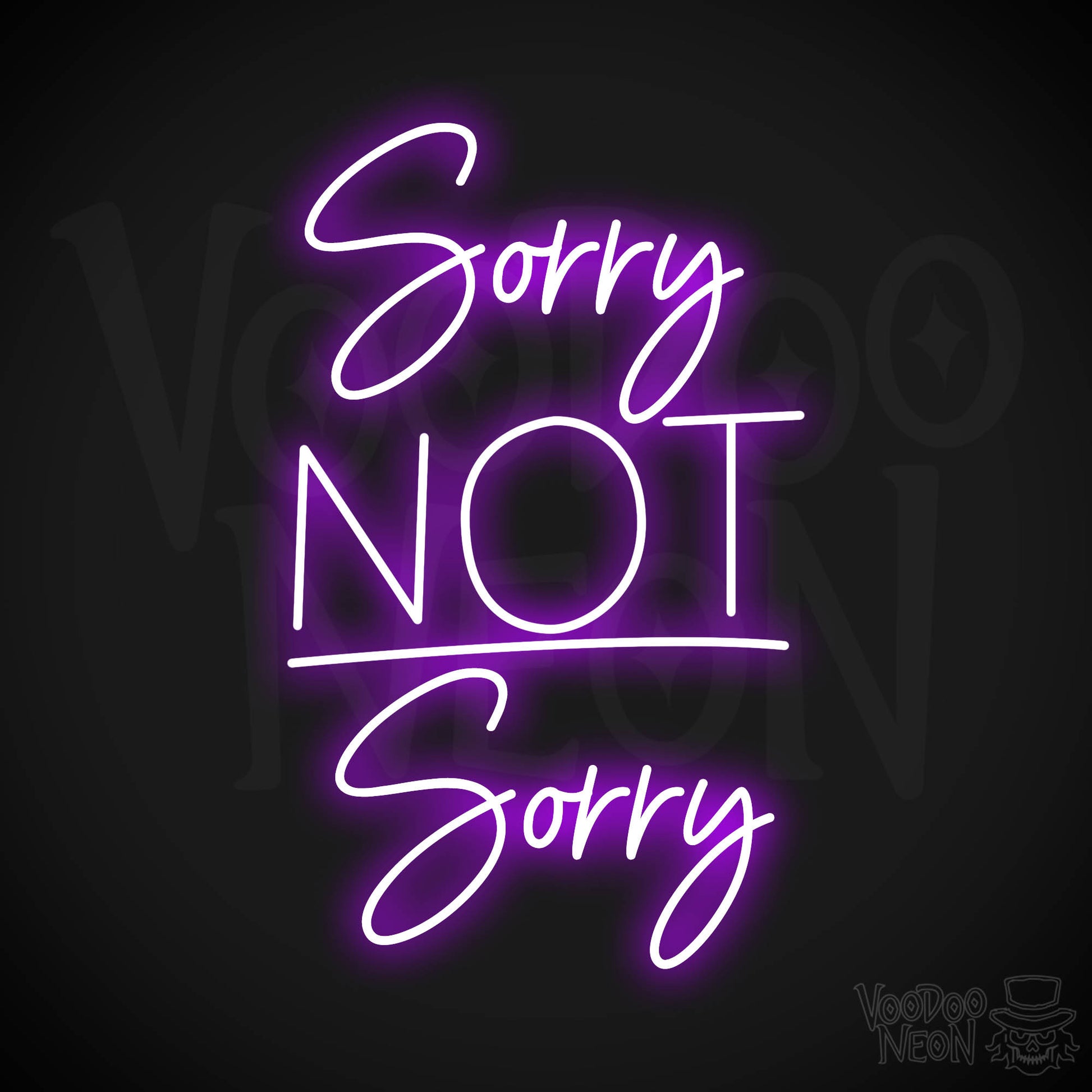 Sorry, Not Sorry LED Neon - Purple