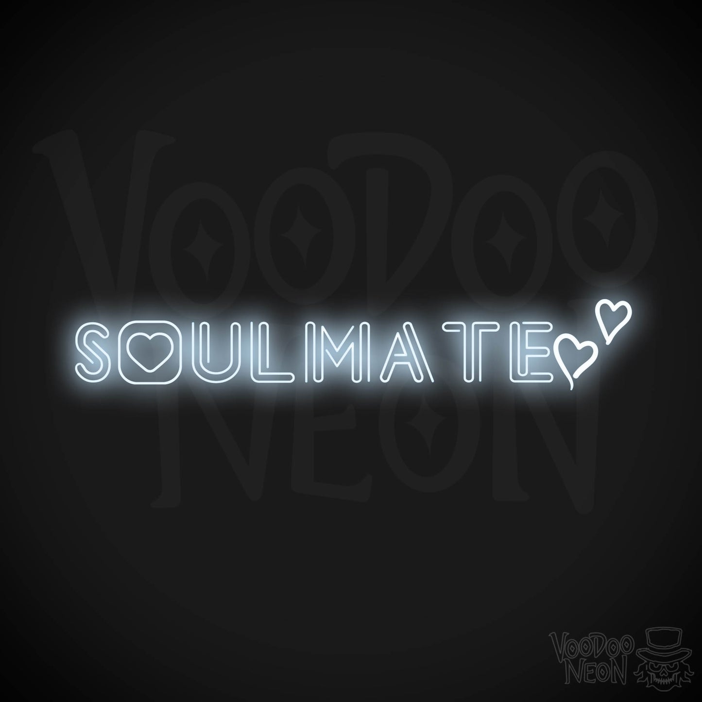 Soulmate Neon Sign - Neon Soulmate Sign - LED Neon Wall Art - Color Cool White