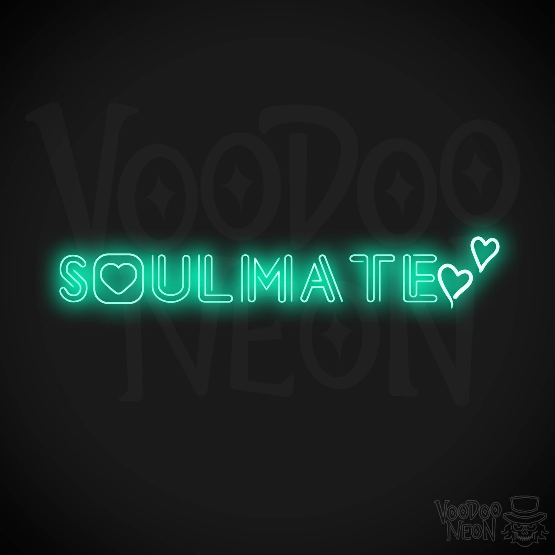 Soulmate Neon Sign - Neon Soulmate Sign - LED Neon Wall Art - Color Light Green