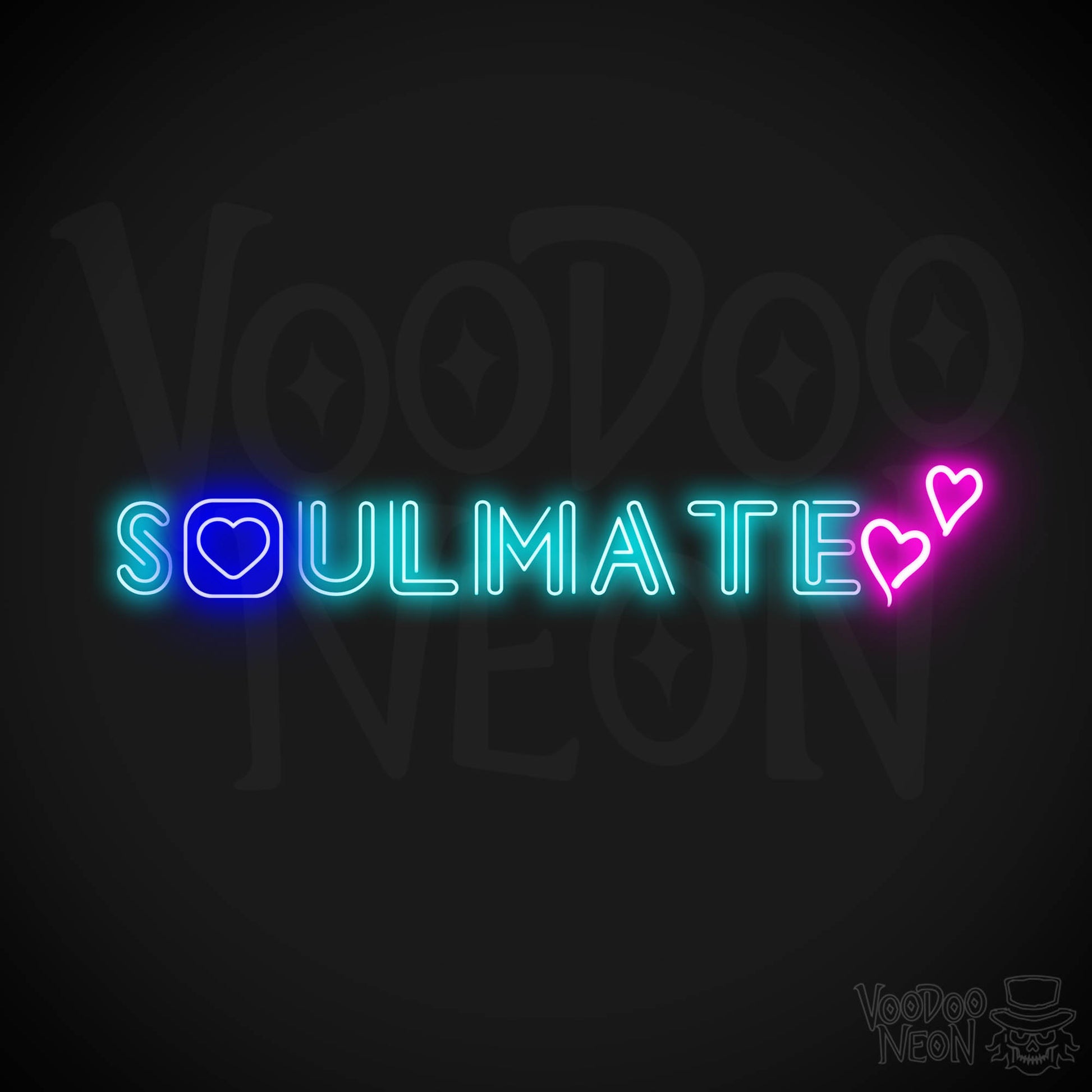 Soulmate Neon Sign - Neon Soulmate Sign - LED Neon Wall Art - Color Multi-Color