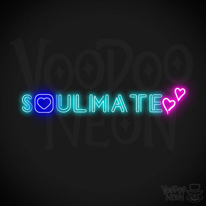 Soulmate Neon Sign - Neon Soulmate Sign - LED Neon Wall Art - Color Multi-Color