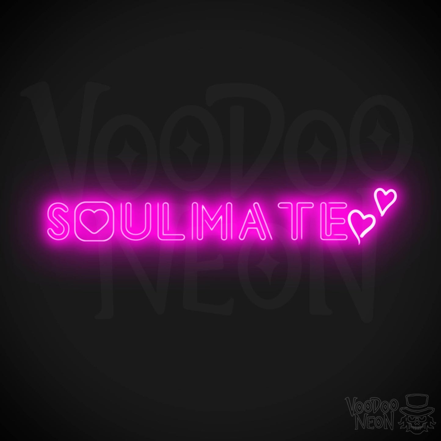 Soulmate Neon Sign - Neon Soulmate Sign - LED Neon Wall Art - Color Pink
