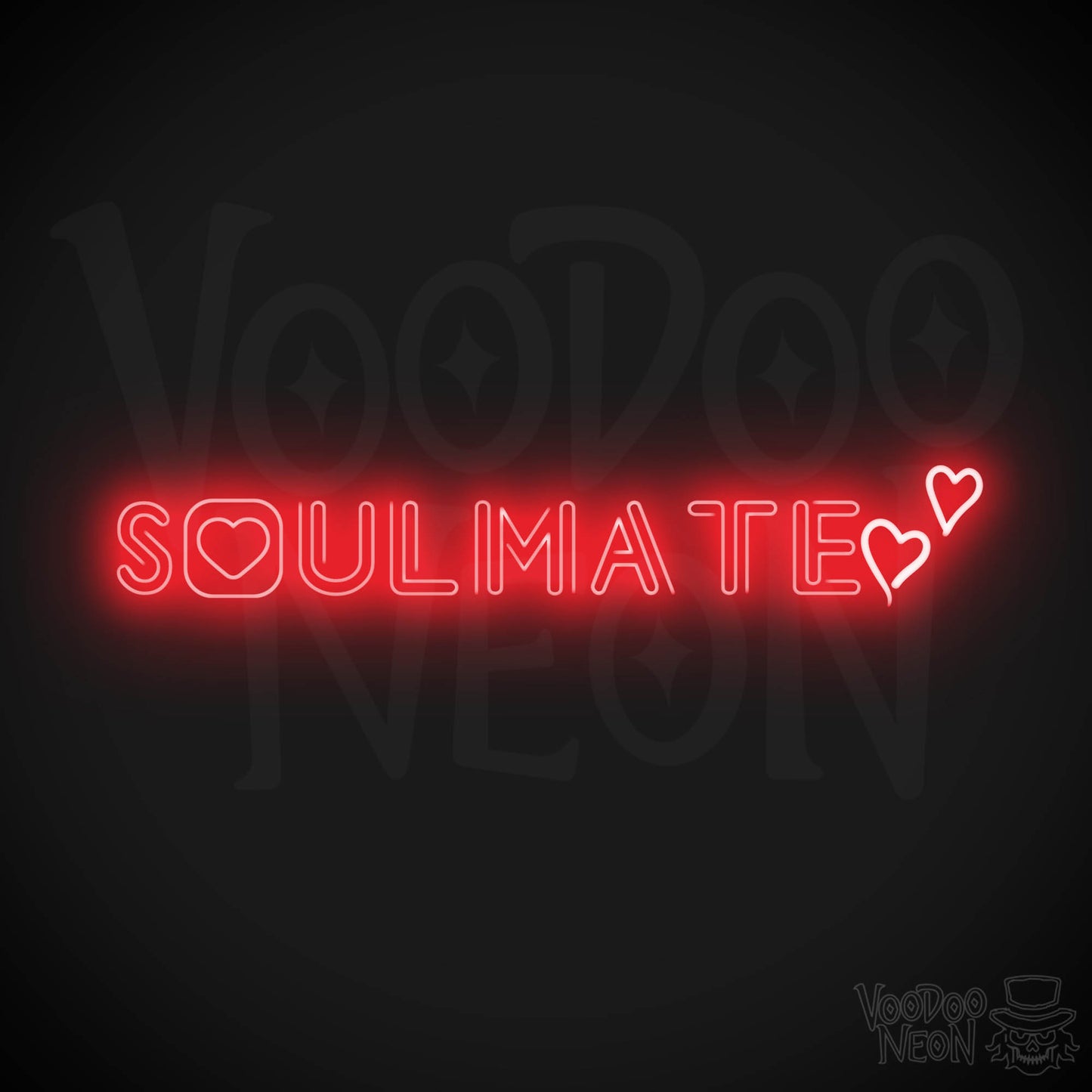 Soulmate Neon Sign - Neon Soulmate Sign - LED Neon Wall Art - Color Red