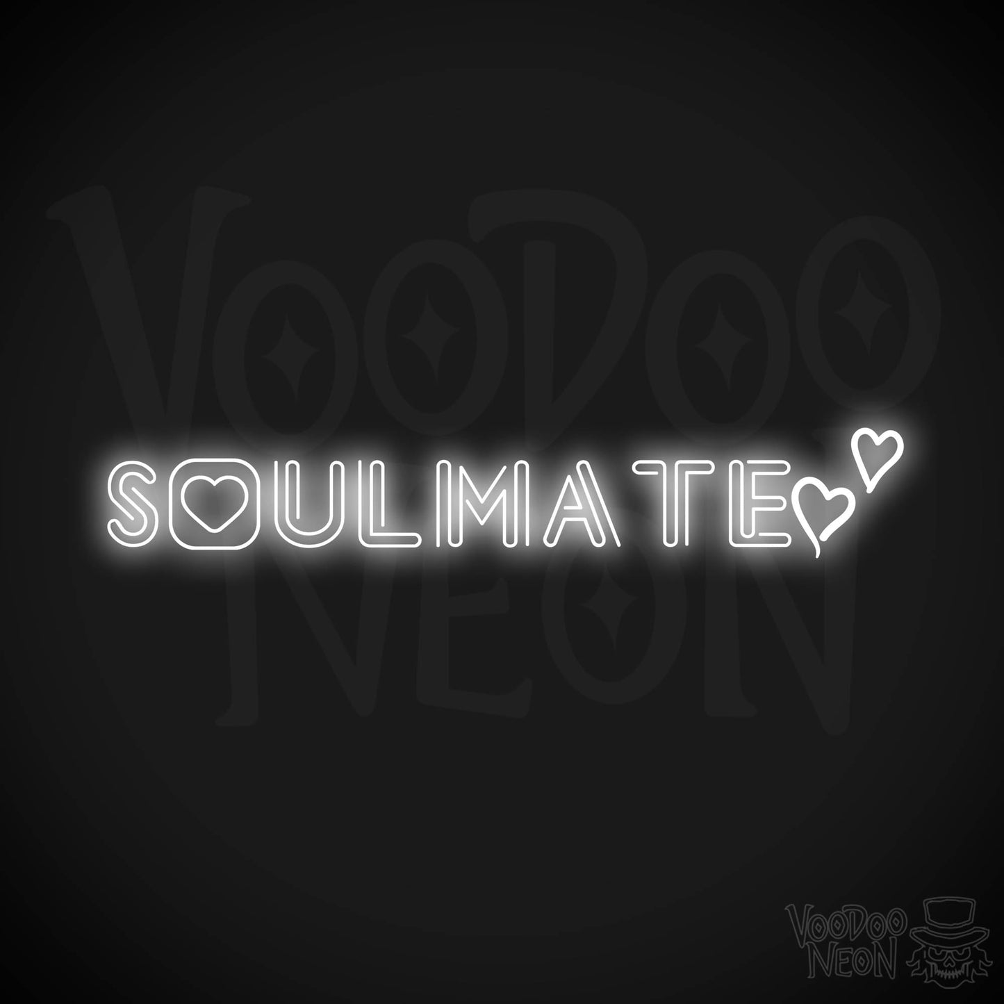 Soulmate Neon Sign - Neon Soulmate Sign - LED Neon Wall Art - Color White