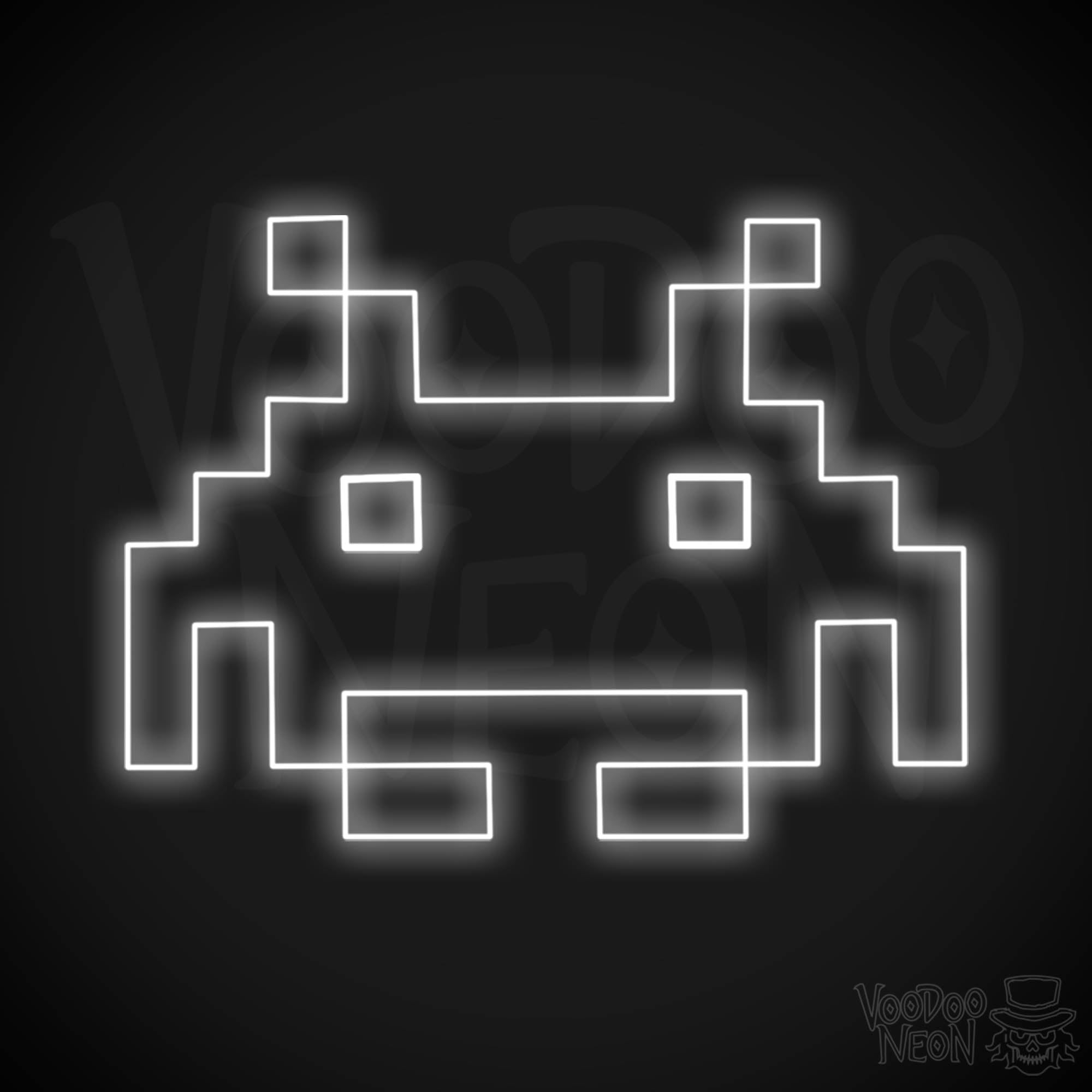 Space Invaders Neon Sign | Neon Space Invaders Wall Art | LED Sign ...