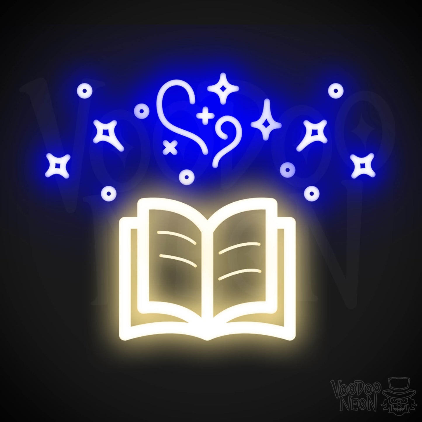 Neon Spell Book - Spell Book Neon Sign - LED Neon Wall Art - Color Multi-Color