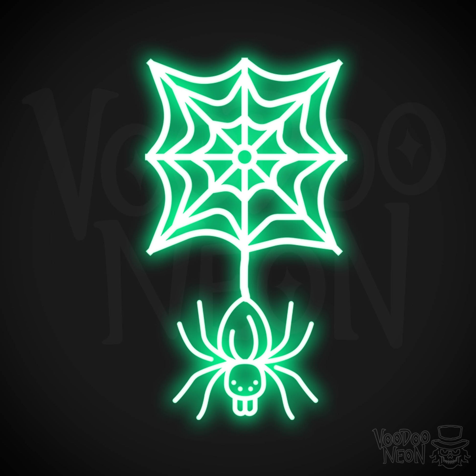 Neon Spider - Spider Neon Sign - Halloween LED Neon Spider - Color Green