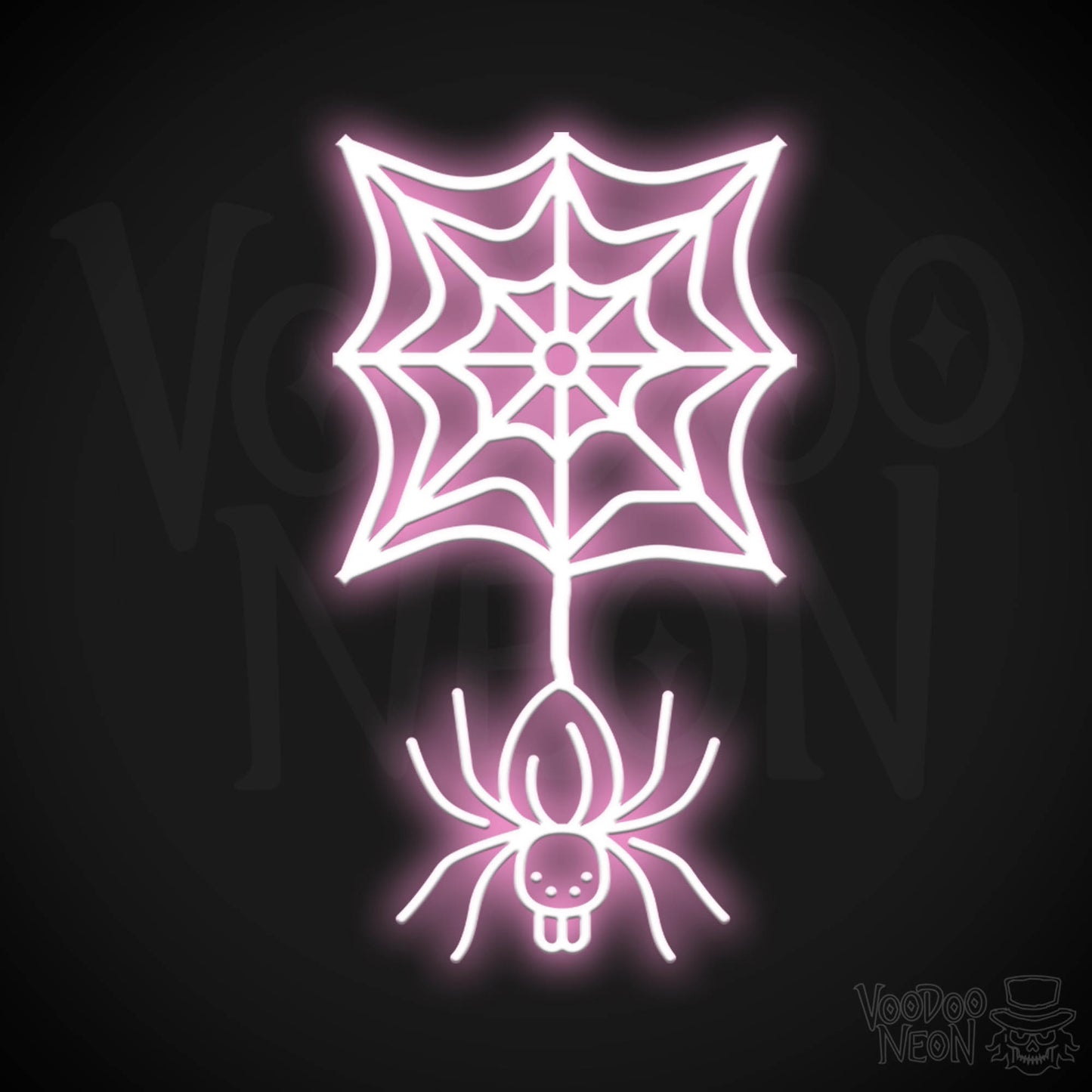 Neon Spider - Spider Neon Sign - Halloween LED Neon Spider - Color Light Pink
