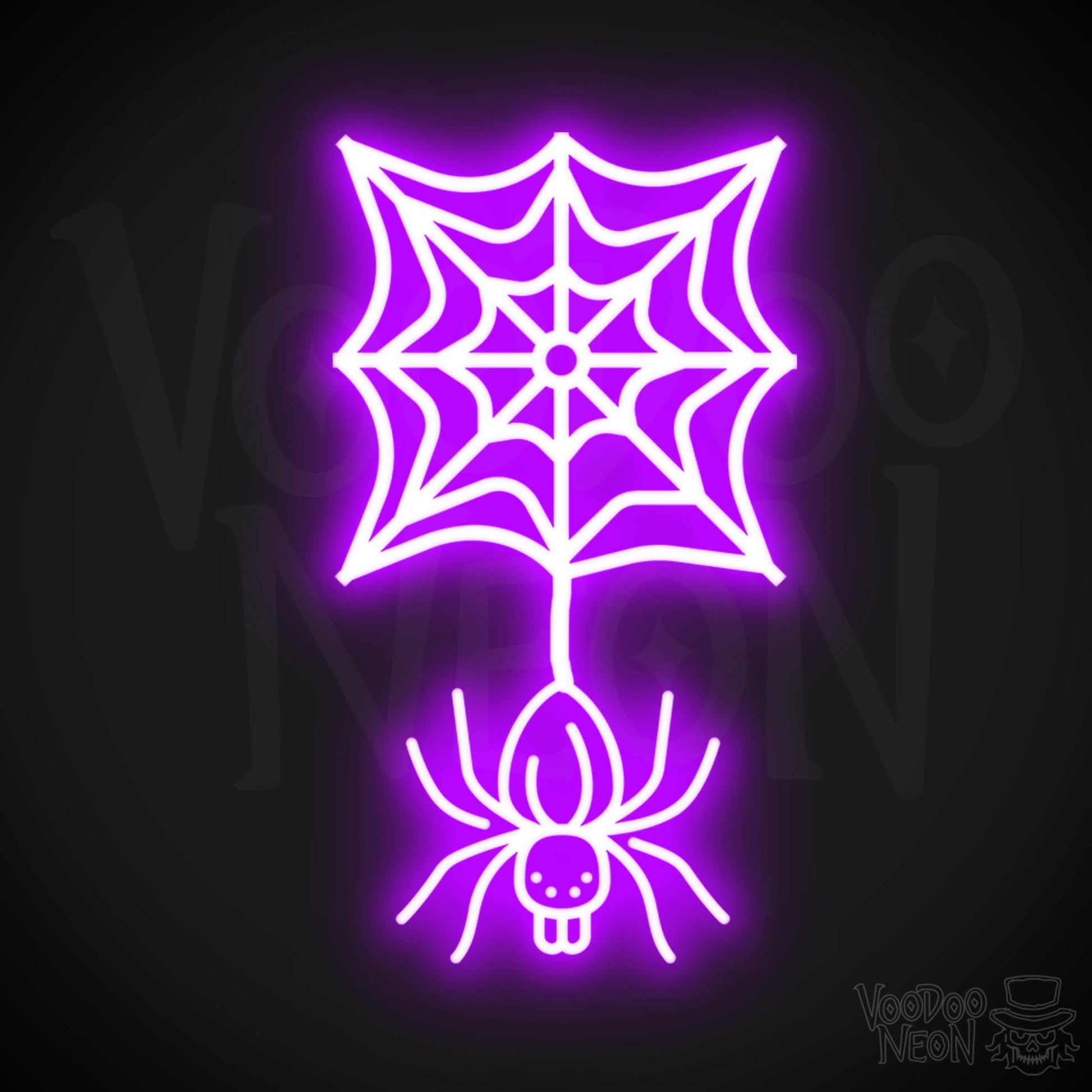 Neon Spider - Spider Neon Sign - Halloween LED Neon Spider - Color Purple