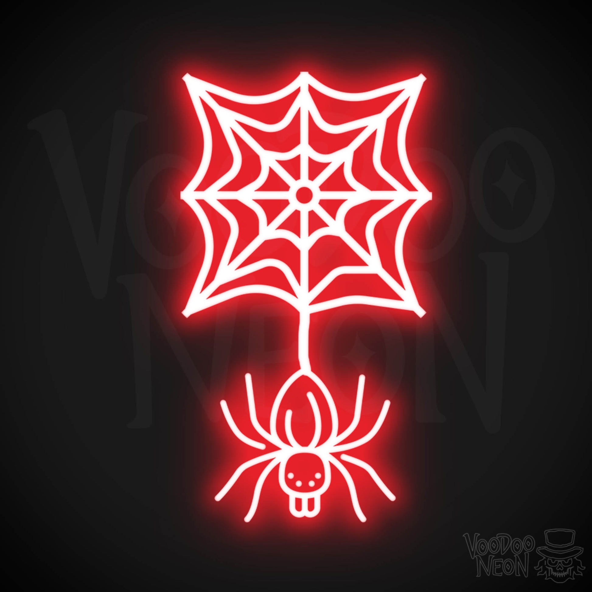 Neon Spider - Spider Neon Sign - Halloween LED Neon Spider - Color Red