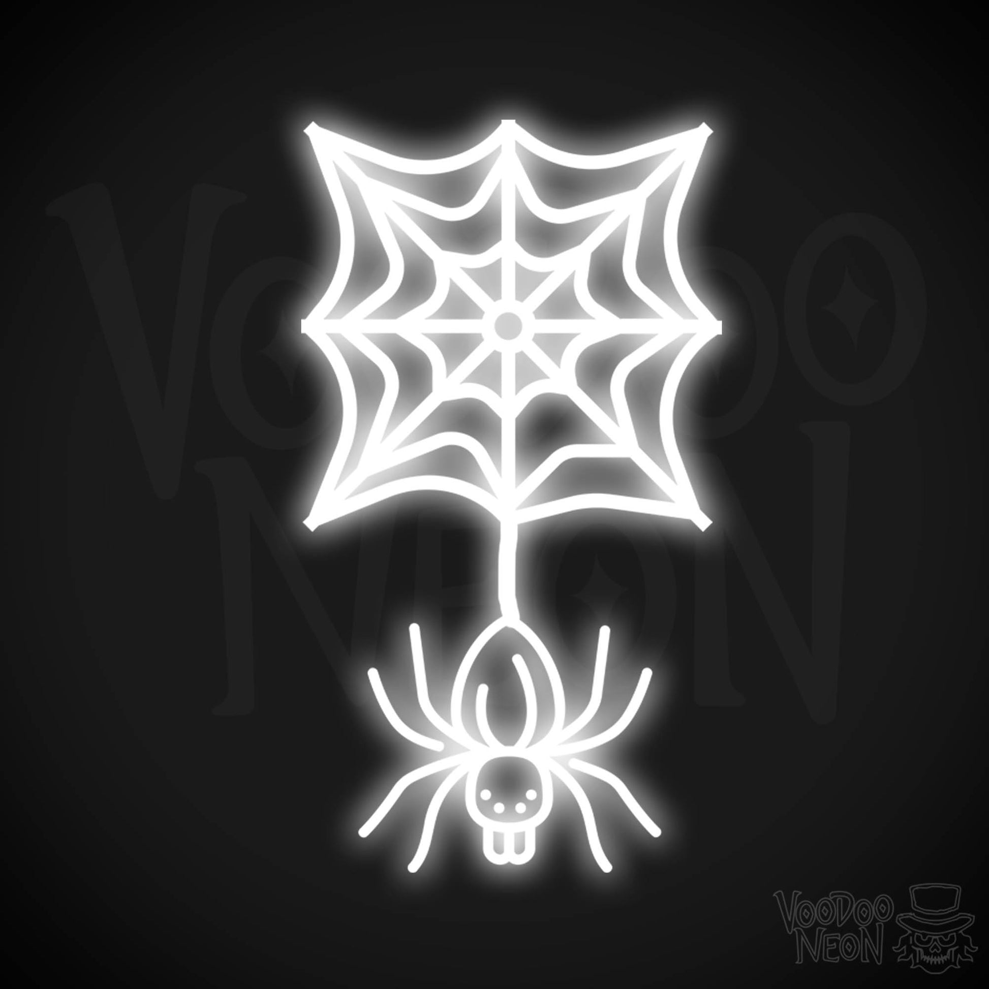Neon Spider - Spider Neon Sign - Halloween LED Neon Spider - Color White