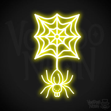 Neon Spider - Spider Neon Sign - Halloween LED Neon Spider - Color Yellow