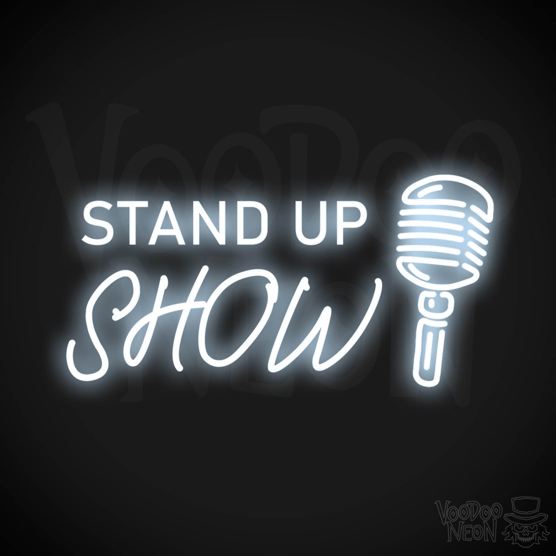 Stand Up Show Neon Sign - Neon Stand Up Show Sign - Color Cool White