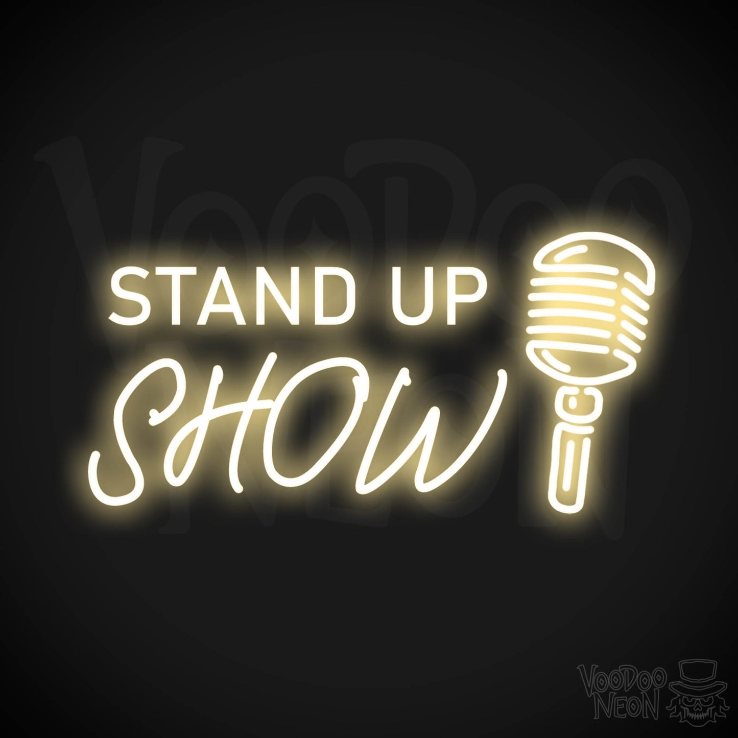 Stand Up Show Neon Sign - Neon Stand Up Show Sign - Color Warm White