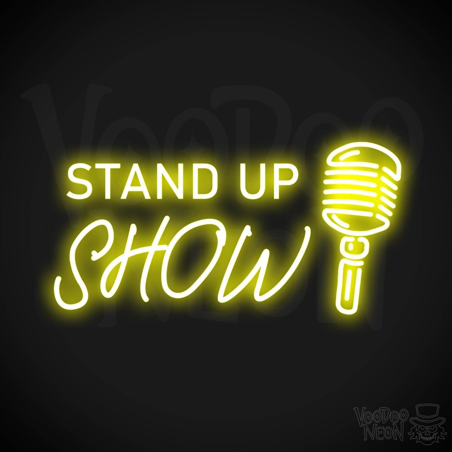 Stand Up Show Neon Sign - Neon Stand Up Show Sign - Color Yellow