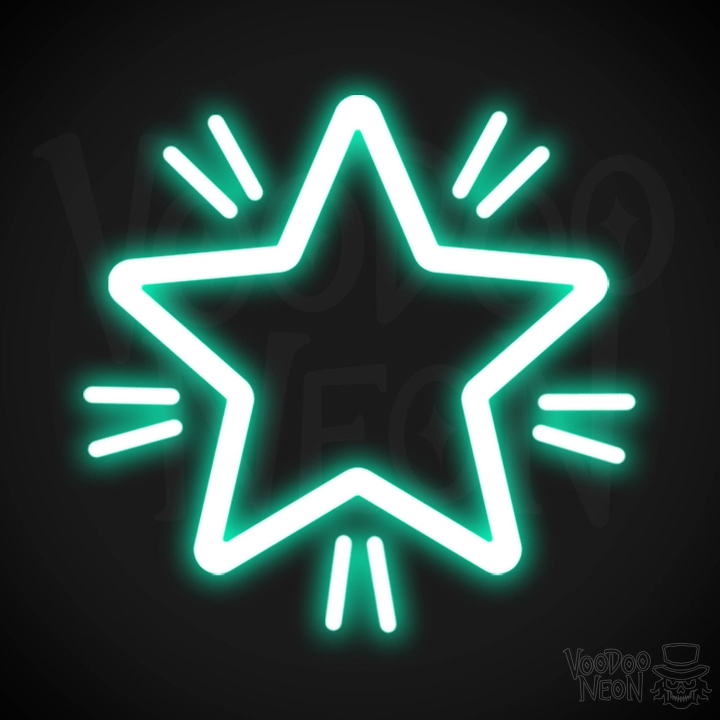 Star Neon Sign - Neon Star Sign - Star LED Wall Art - Color Light Green