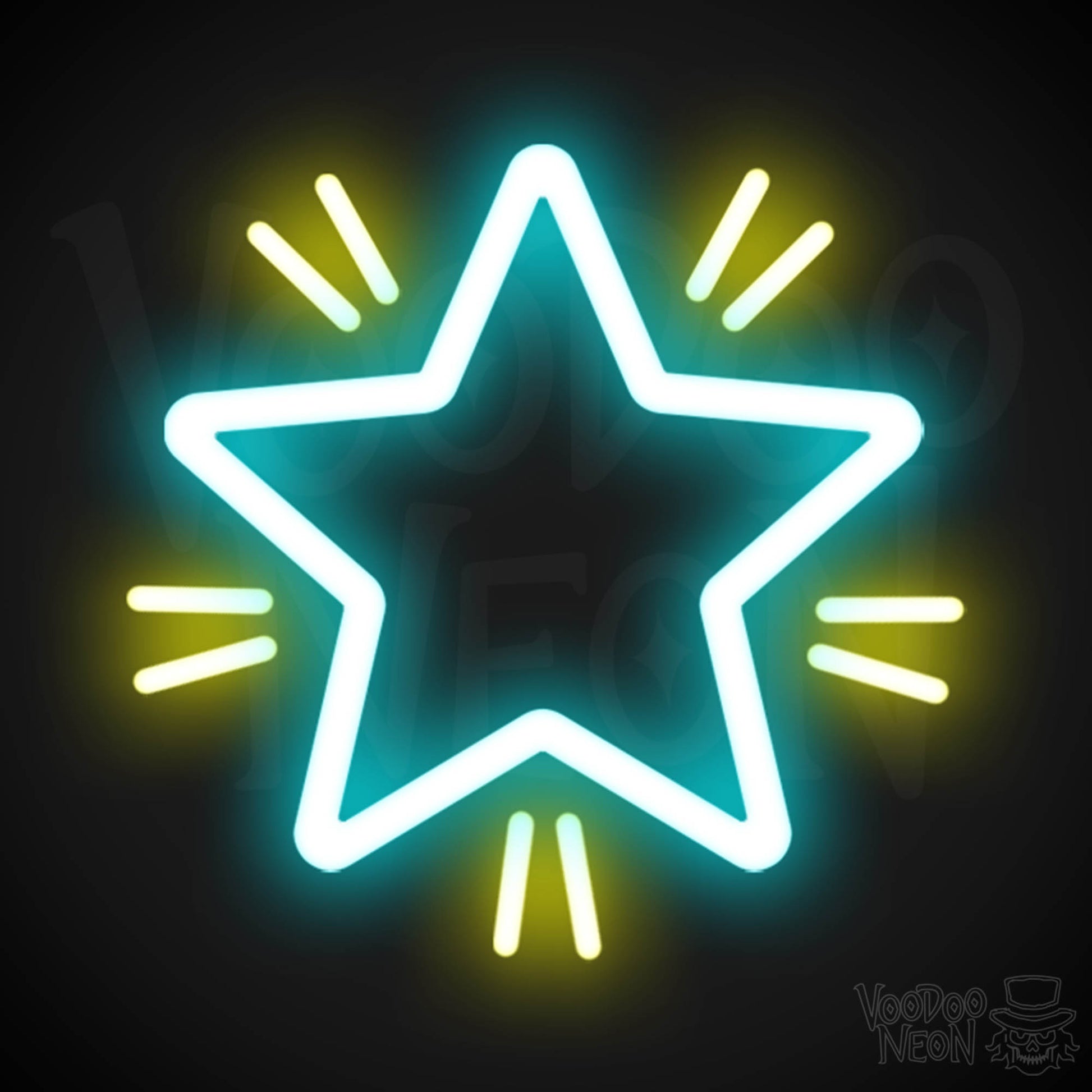 Star Neon Sign - Neon Star Sign - Star LED Wall Art - Color Multi-Color