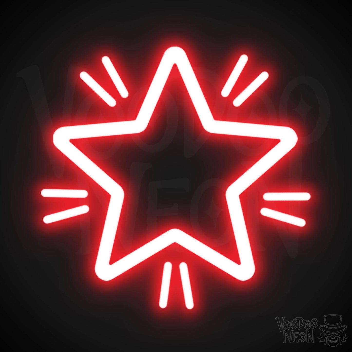Star Neon Sign - Neon Star Sign - Star LED Wall Art - Color Red