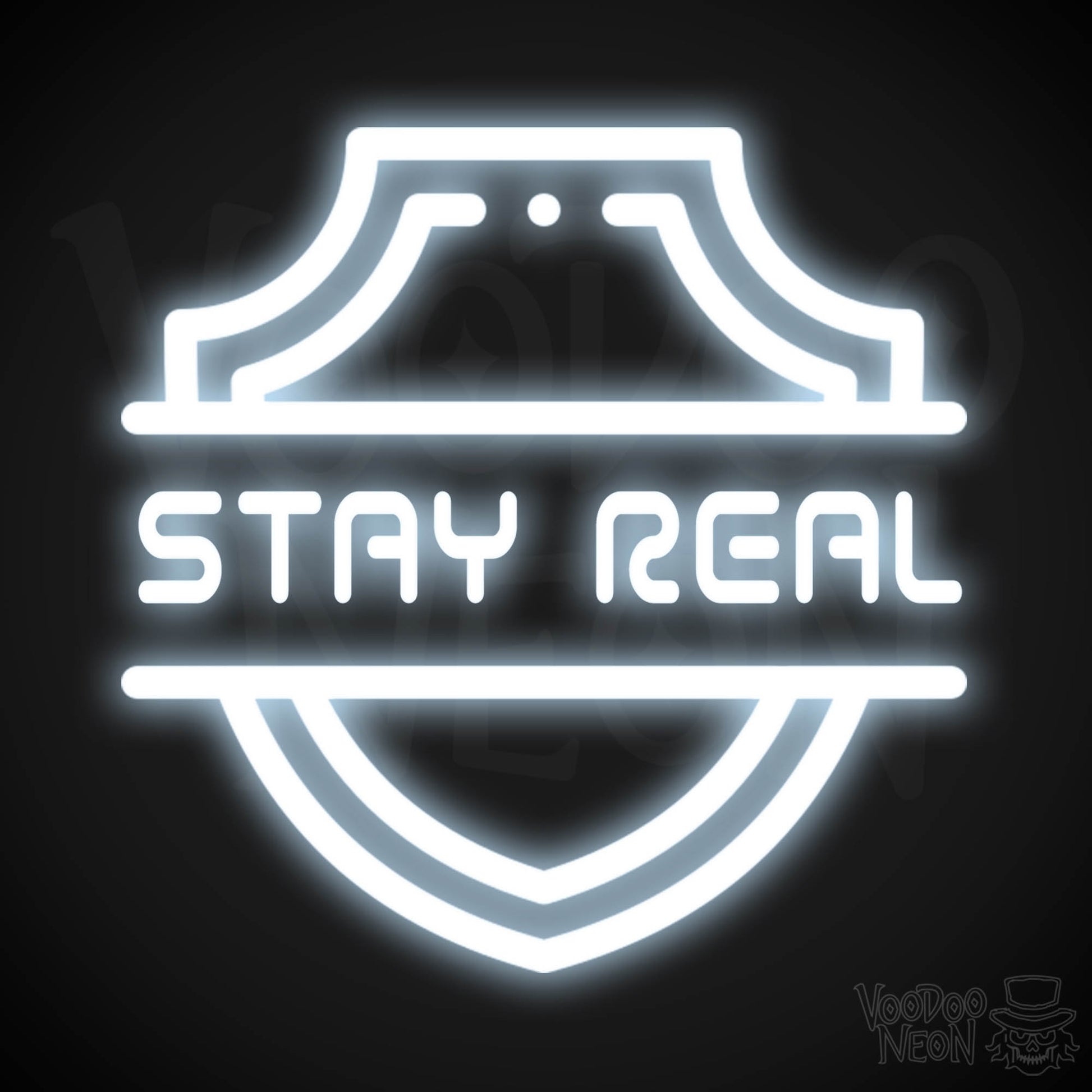 Stay Real Neon Sign - Neon Stay Real Sign - Neon Wall Art - Color Cool White
