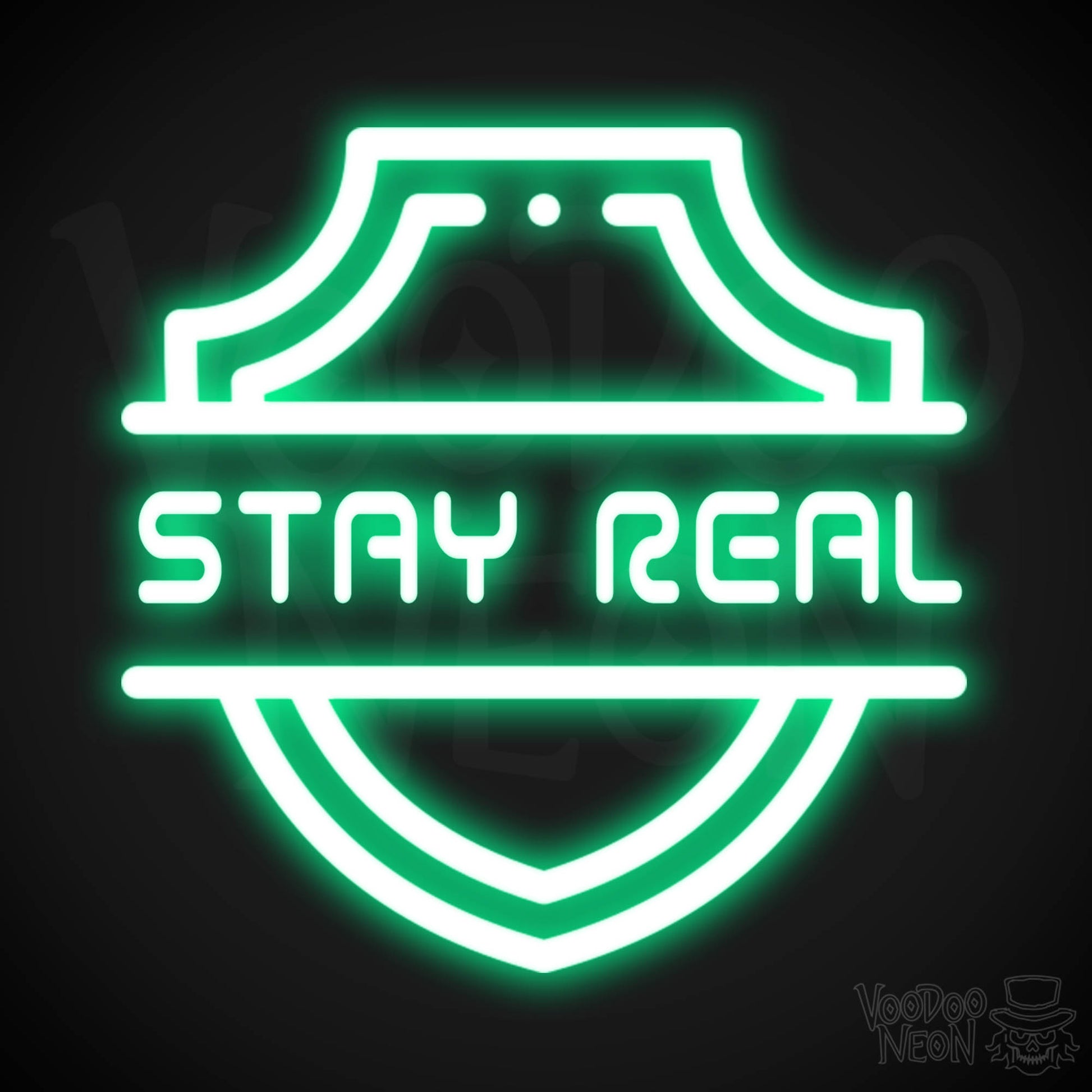 Stay Real Neon Sign - Neon Stay Real Sign - Neon Wall Art - Color Green