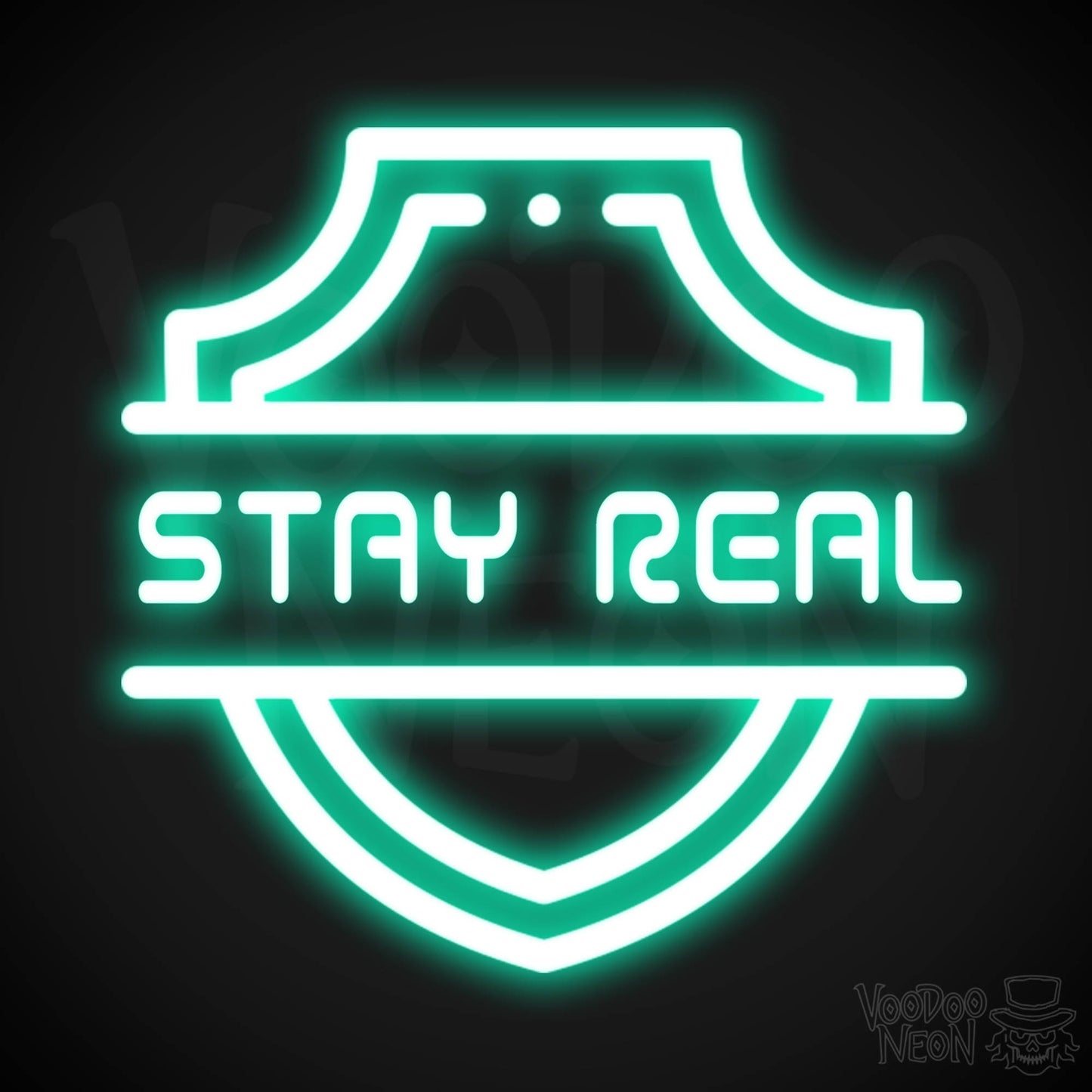 Stay Real Neon Sign - Neon Stay Real Sign - Neon Wall Art - Color Light Green