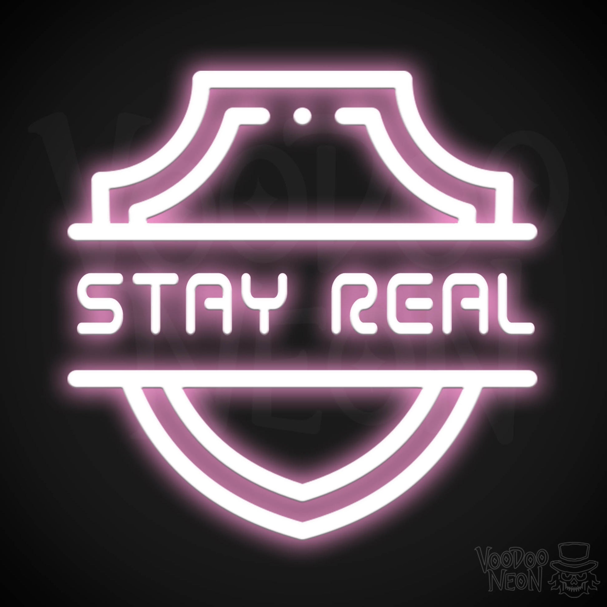 Stay Real Neon Sign - Neon Stay Real Sign - Neon Wall Art - Color Light Pink