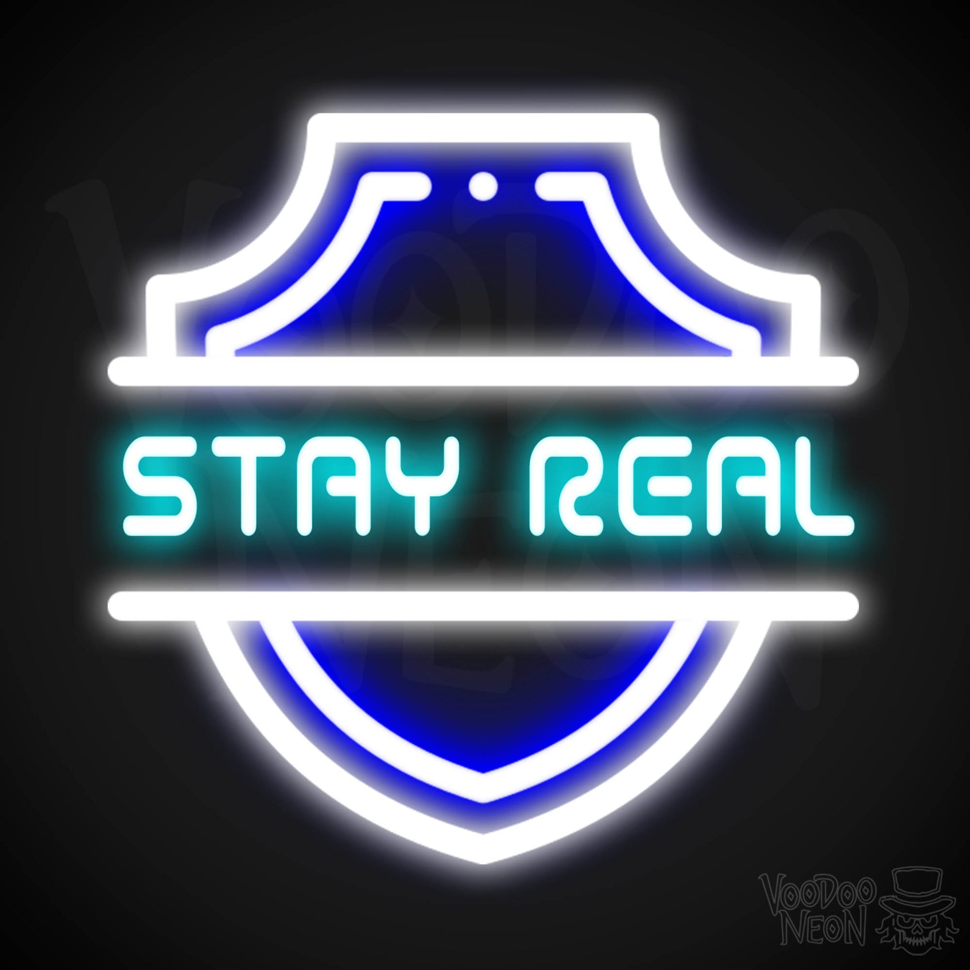 Stay Real Neon Sign - Neon Stay Real Sign - Neon Wall Art - Color Multi-Color