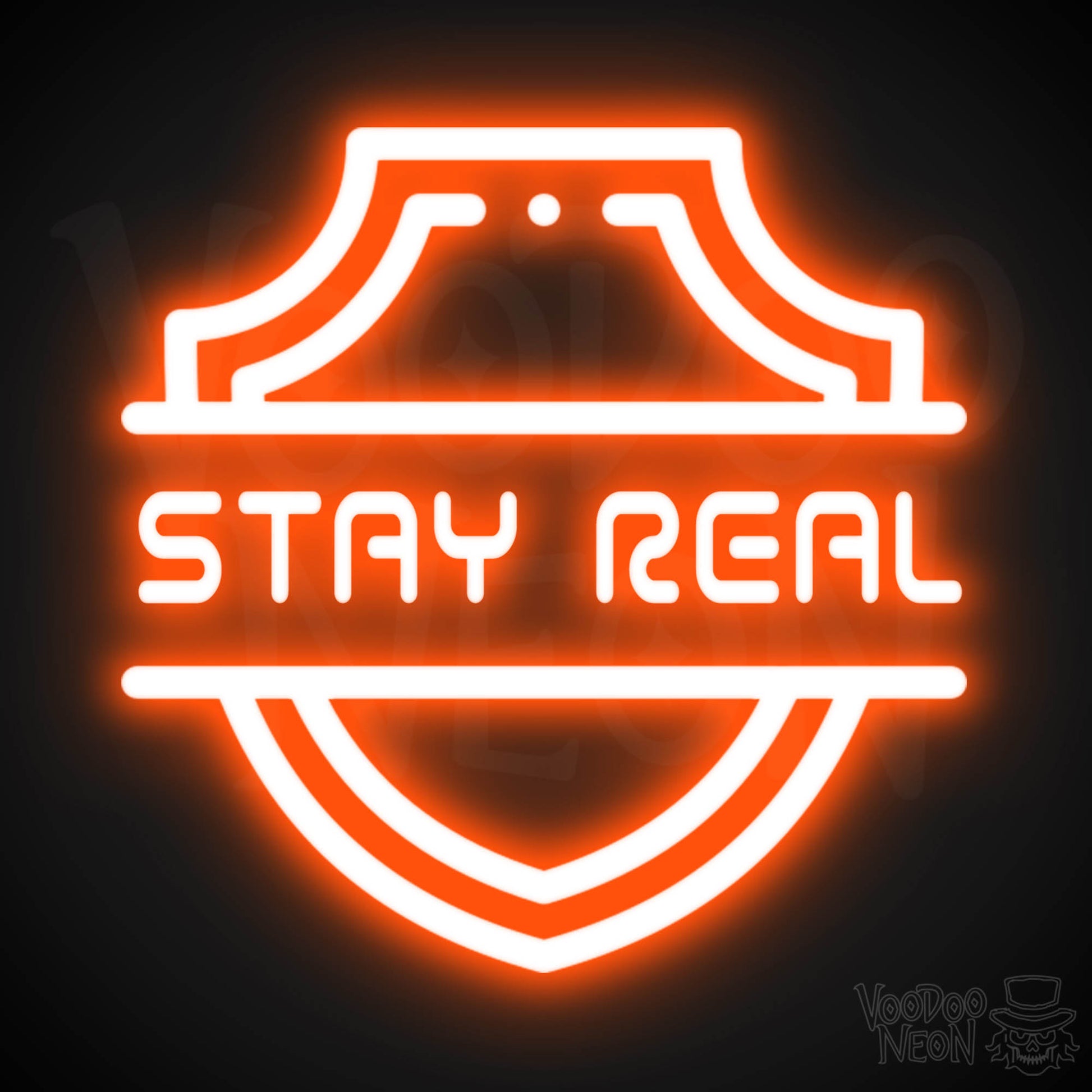 Stay Real Neon Sign - Neon Stay Real Sign - Neon Wall Art - Color Orange