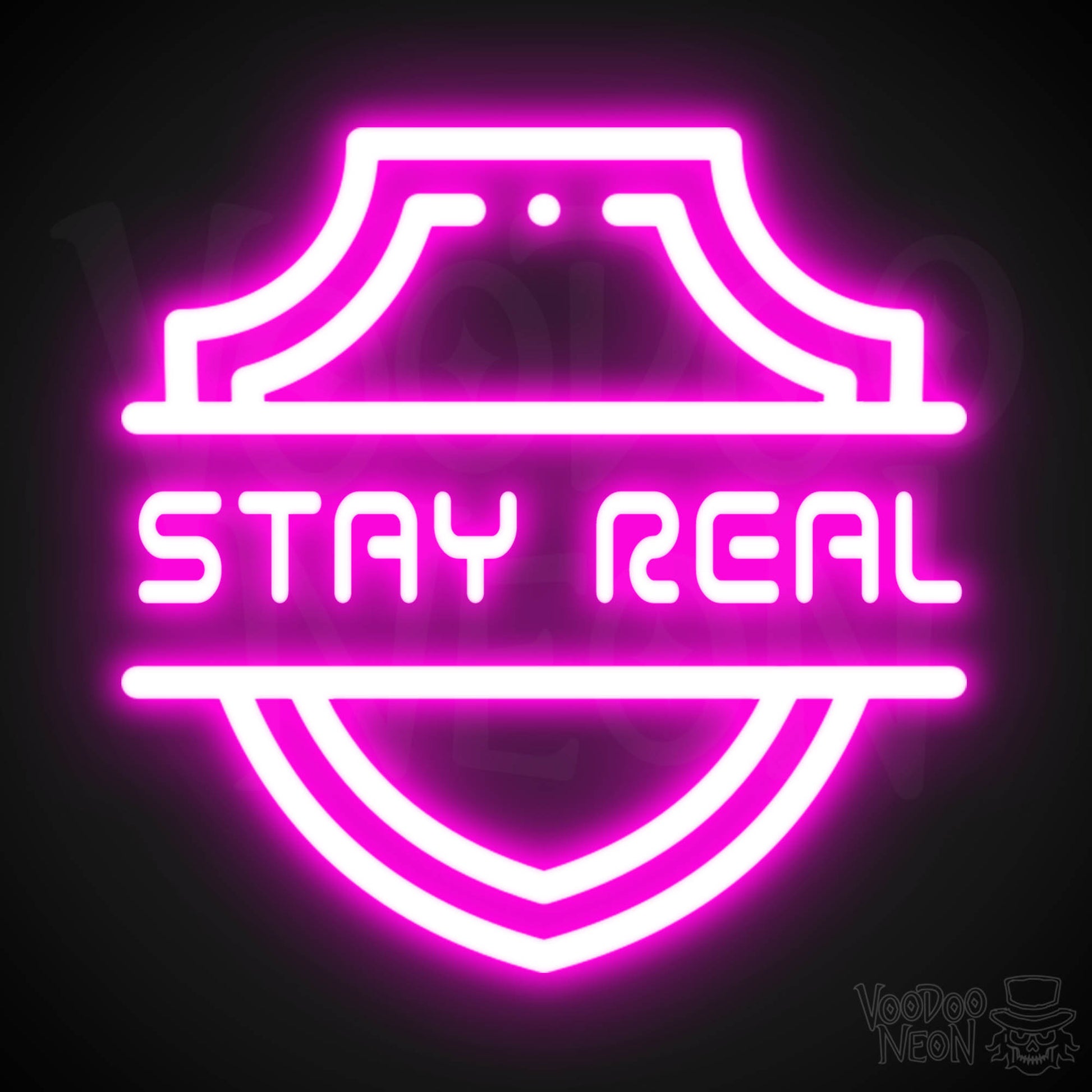 Stay Real Neon Sign - Neon Stay Real Sign - Neon Wall Art - Color Pink