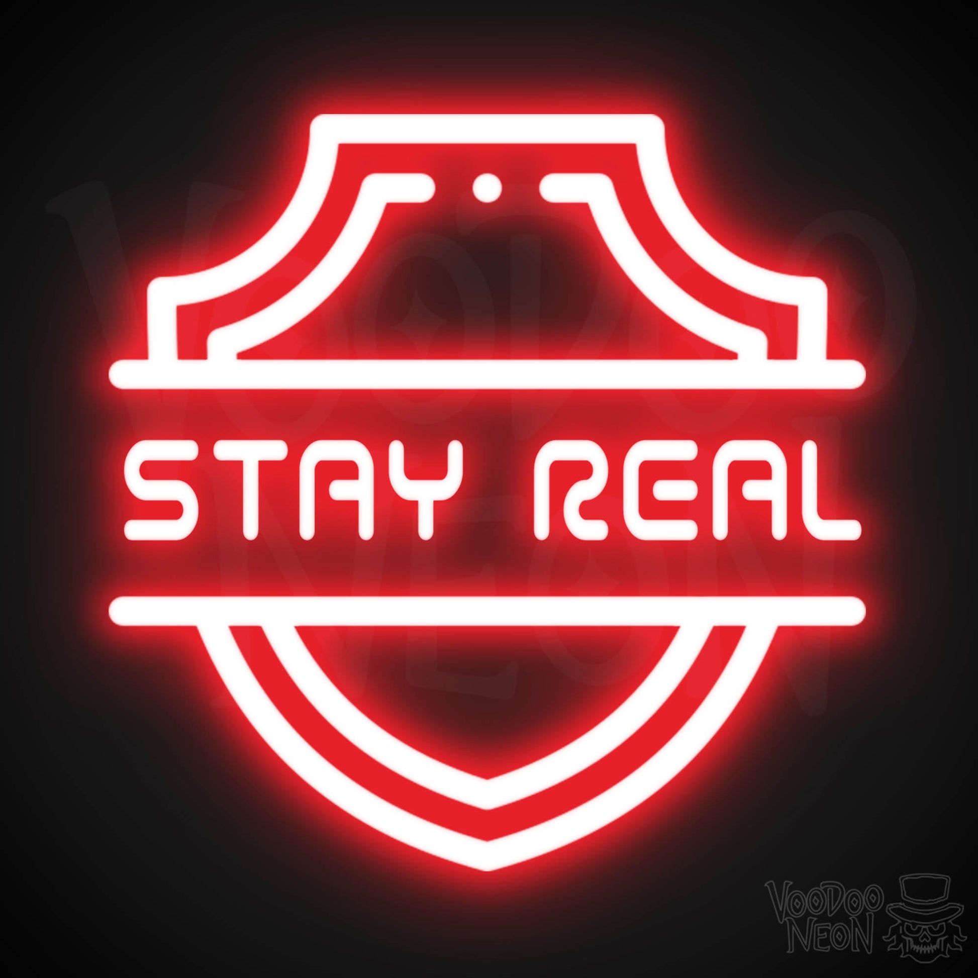 Stay Real Neon Sign - Neon Stay Real Sign - Neon Wall Art - Color Red