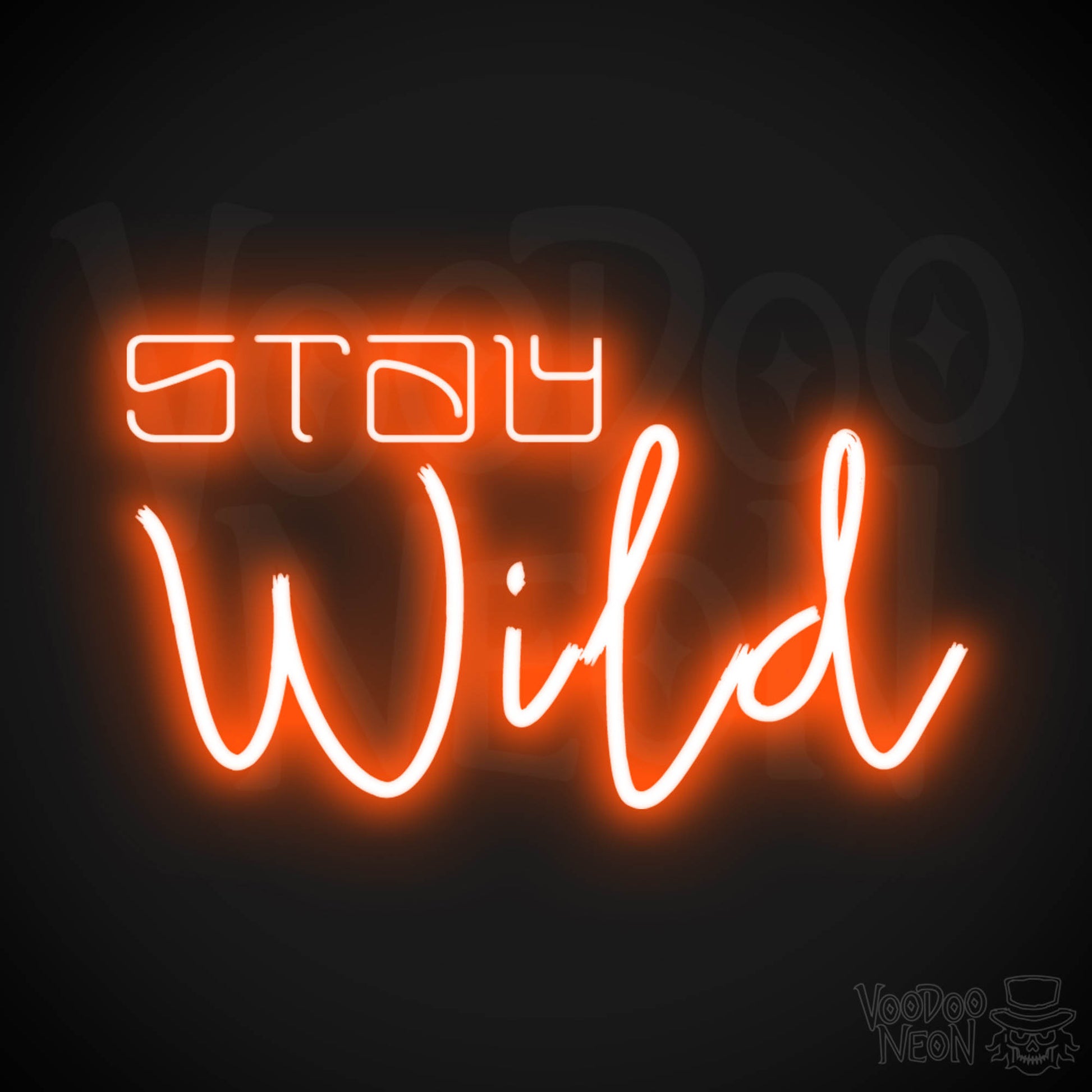 Stay Wild Neon Sign - Neon Stay Wild Sign - LED Sign - Color Orange
